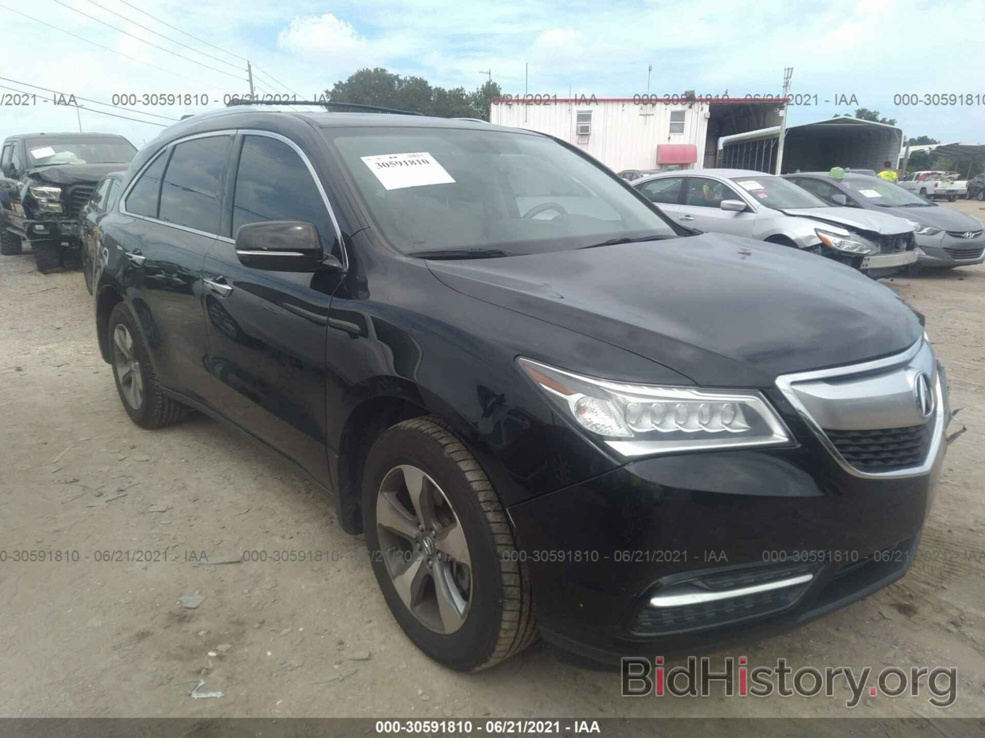 Photo 5FRYD3H29EB016672 - ACURA MDX 2014