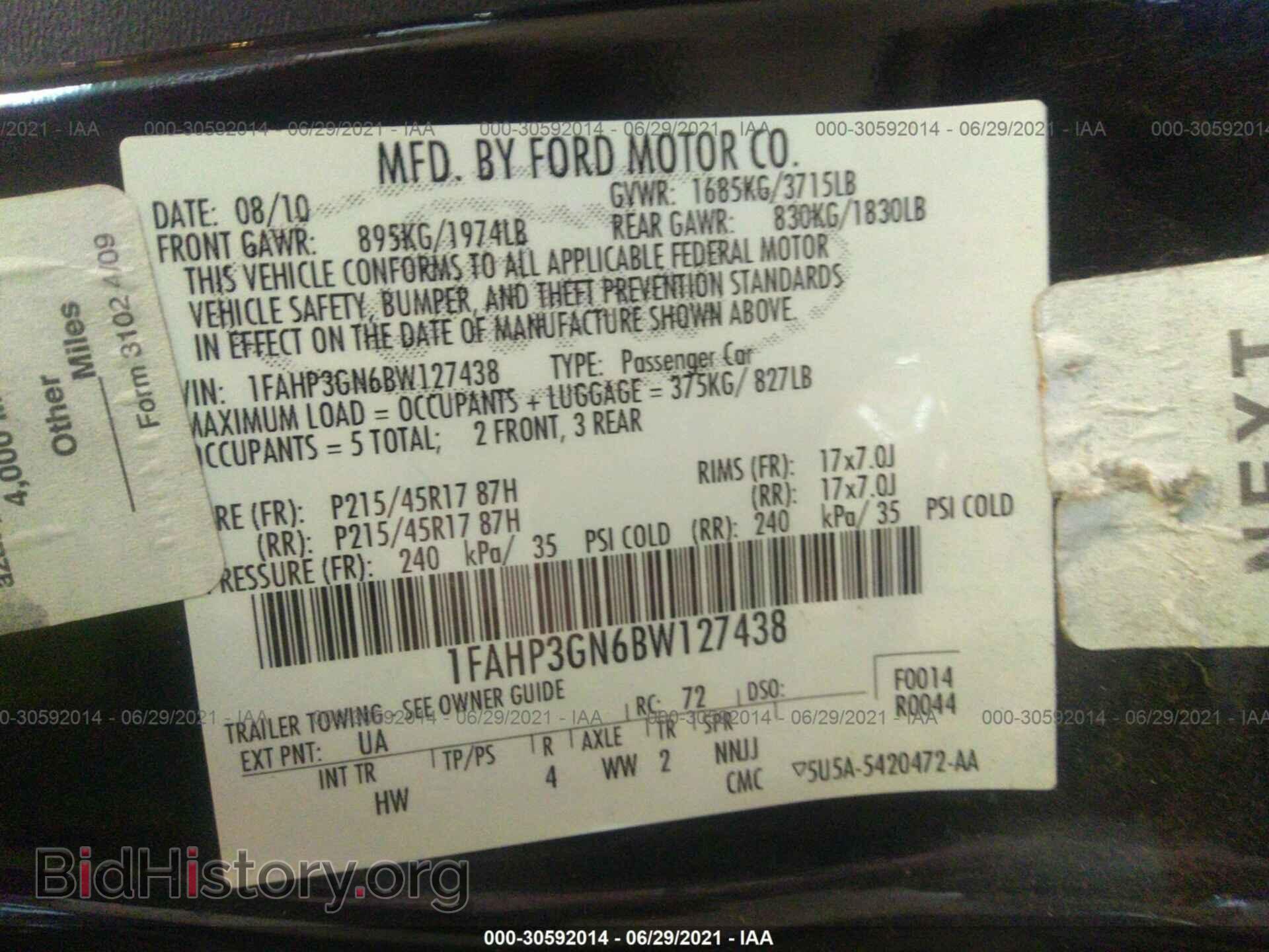 2011 FORD FOCUS - VIN: 1FAHP3GN6BW127438 - Фото 9