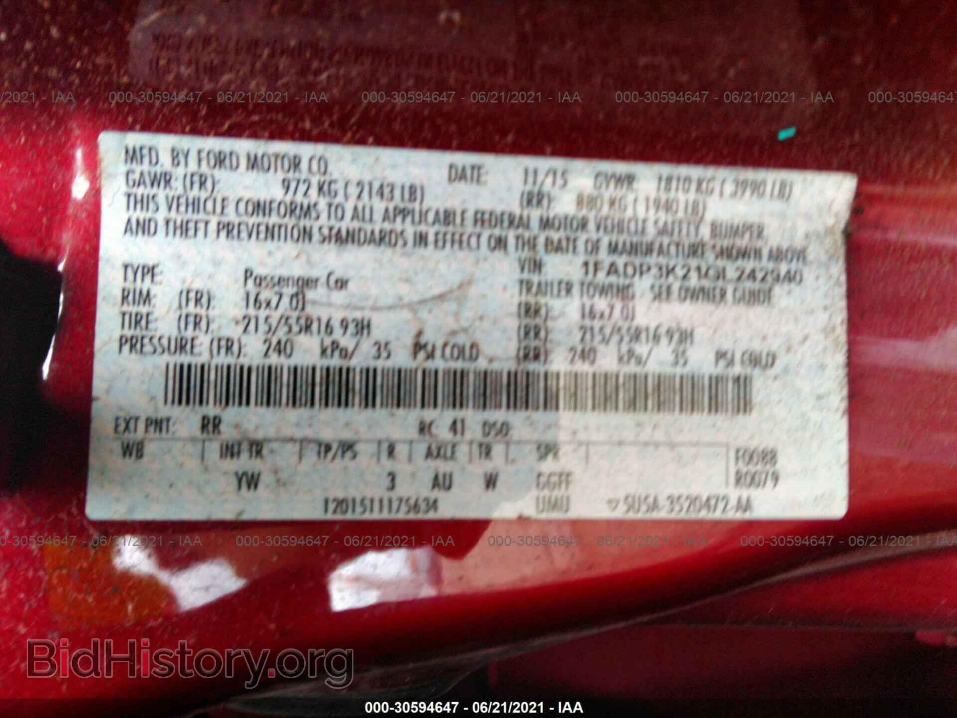 2016 FORD FOCUS - VIN: 1FADP3K21GL242940 - Photo 9
