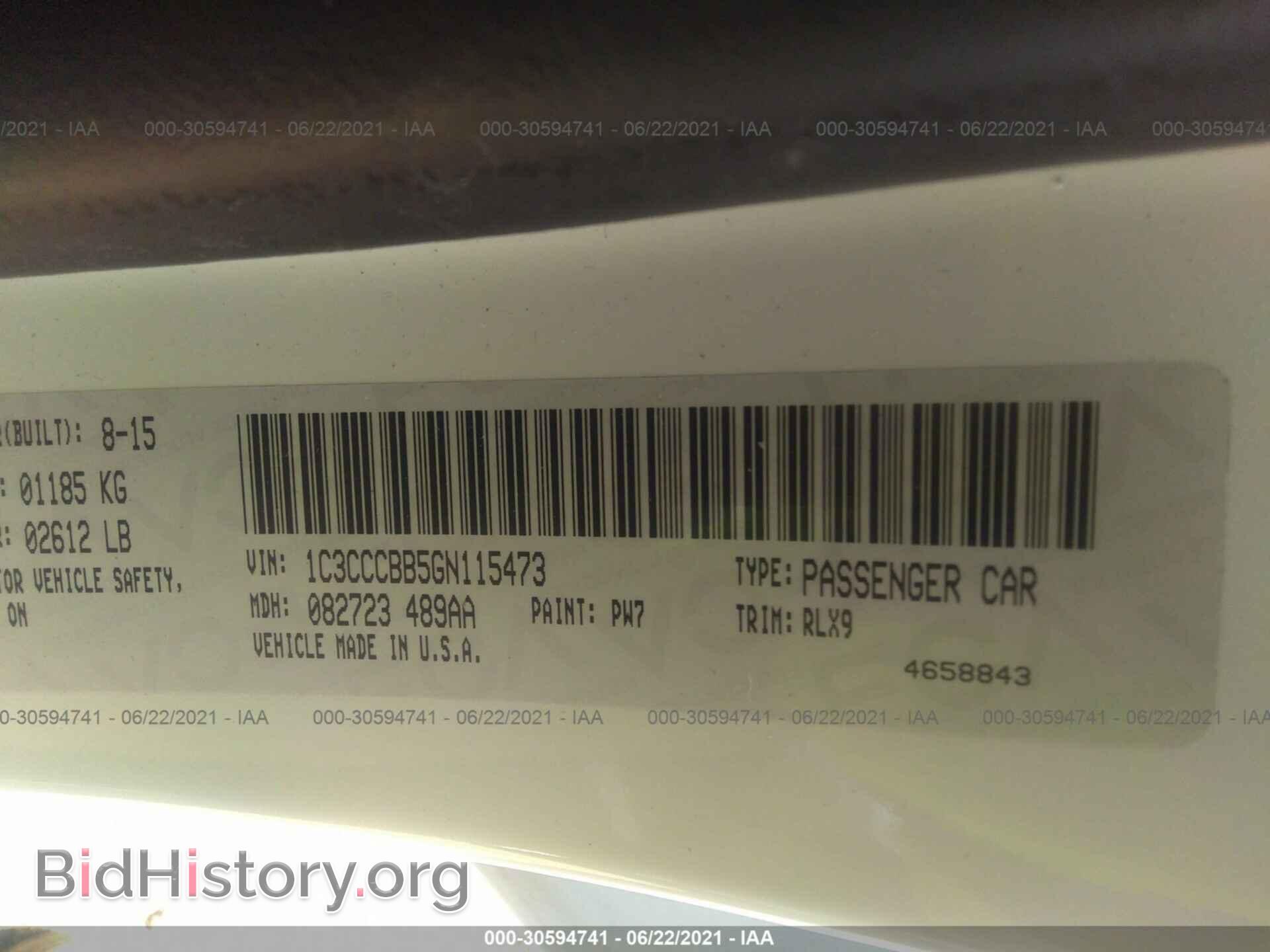2016 CHRYSLER 200 - VIN: 1C3CCCBB5GN115473 - Фото 9