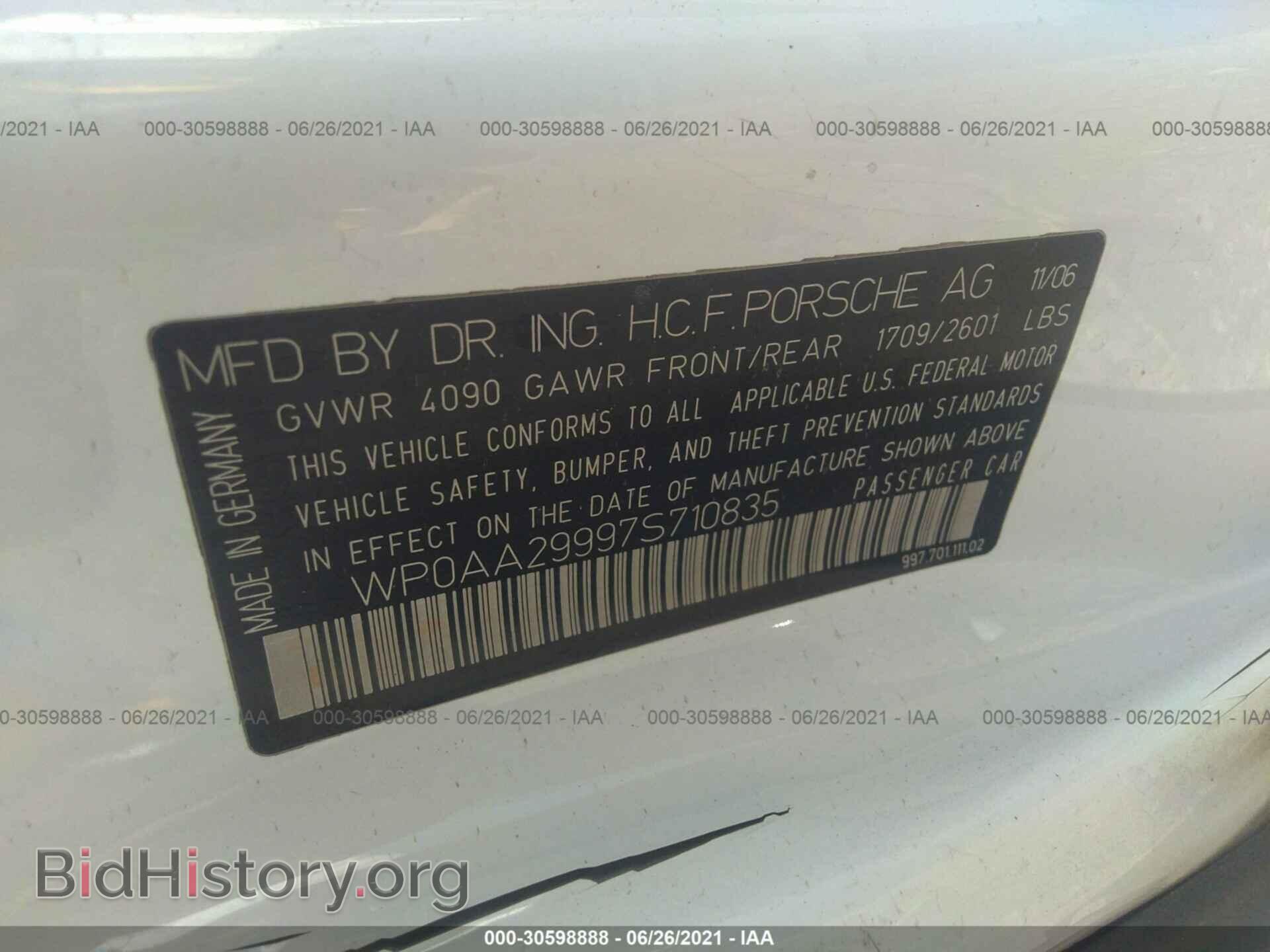 2007 PORSCHE 911 - VIN: WP0AA29997S710835 - Фото 9