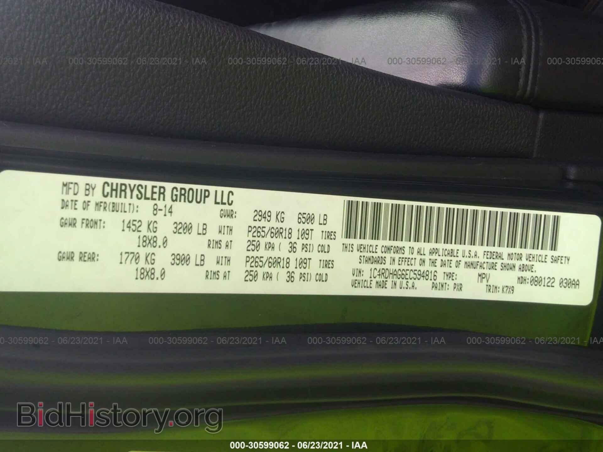2014 DODGE DURANGO - VIN: 1C4RDHAG6EC594816 - Фото 9