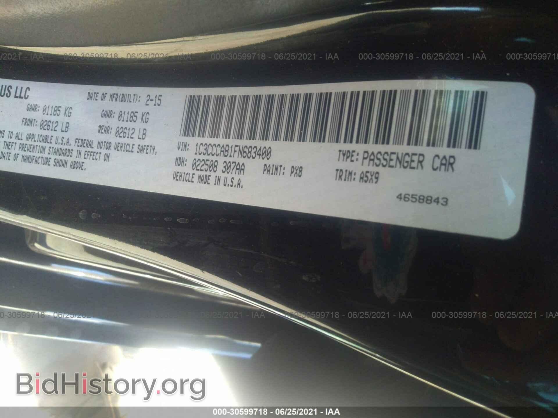 2015 CHRYSLER 200 - VIN: 1C3CCCAB1FN683400 - Photo 9