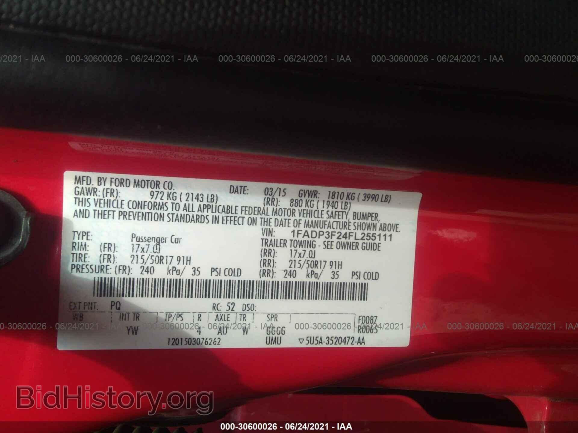 2015 FORD FOCUS - VIN: 1FADP3F24FL255111 - Фото 9