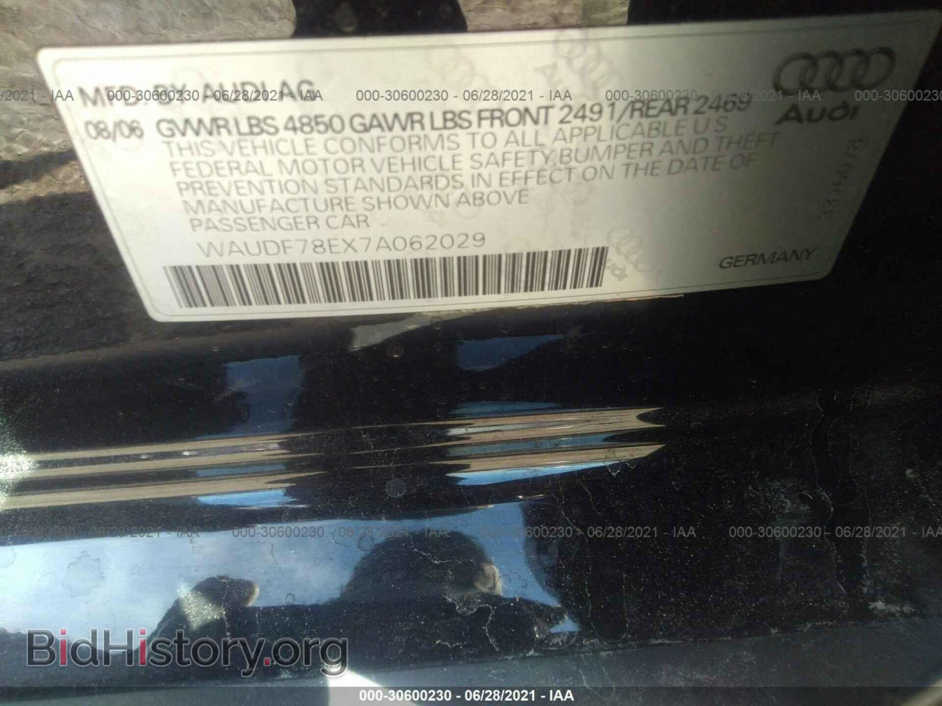 2007 AUDI A4 - VIN: WAUDF78EX7A062029 - Photo 9