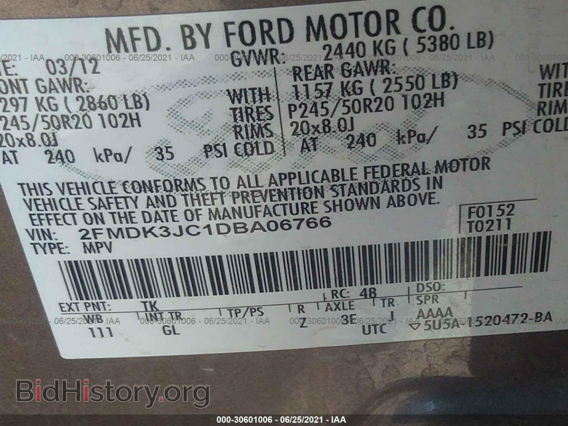 2013 FORD EDGE - VIN: 2FMDK3JC1DBA06766 - Photo 9