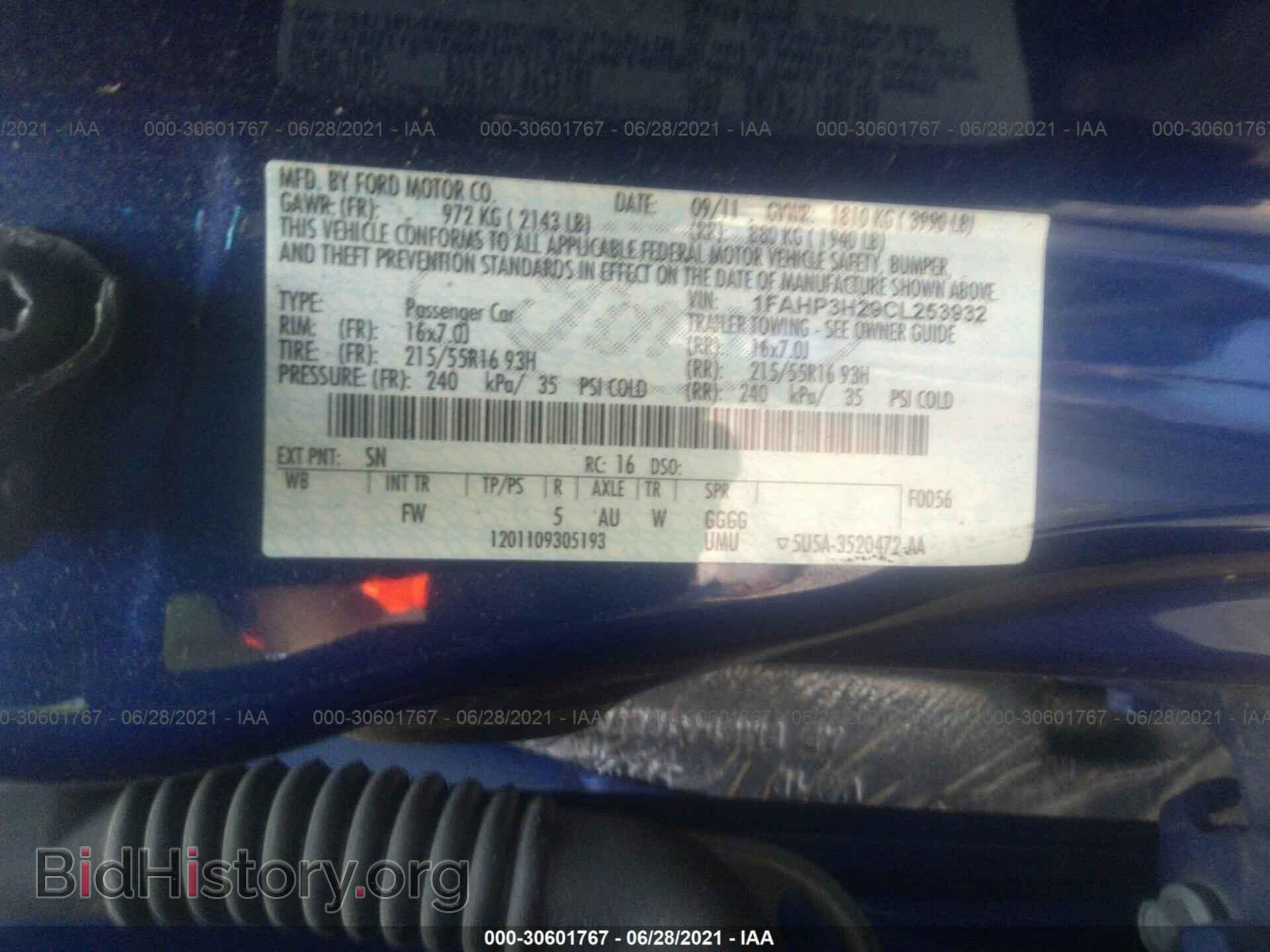 2012 FORD FOCUS - VIN: 1FAHP3H29CL253932 - Photo 9