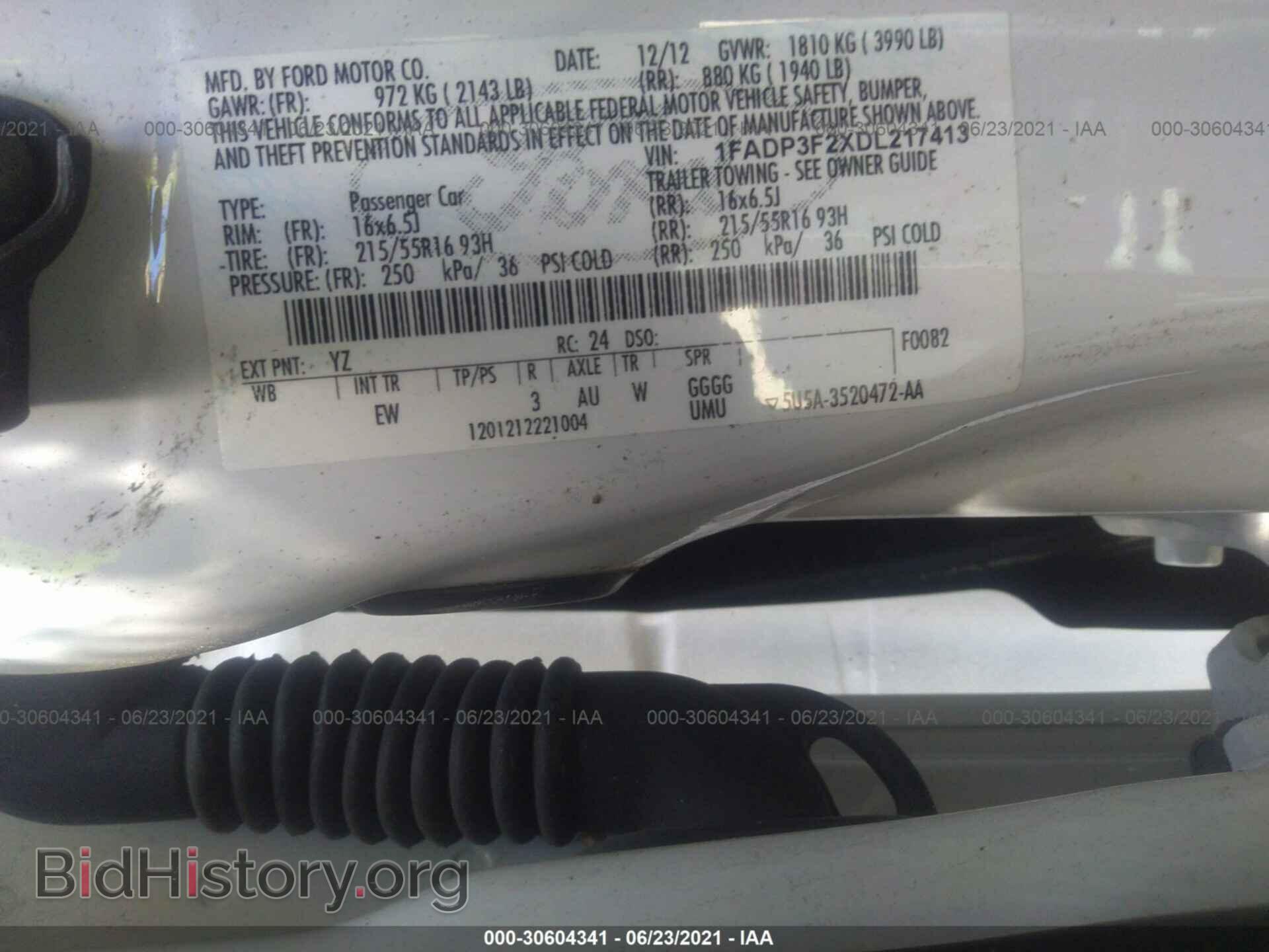 2013 FORD FOCUS - VIN: 1FADP3F2XDL217413 - Фото 9