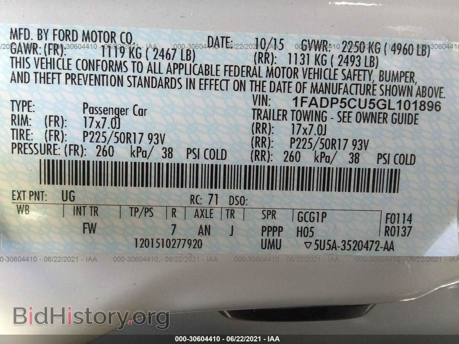 2016 FORD C-MAX ENERGI - VIN: 1FADP5CU5GL101896 - Photo 9
