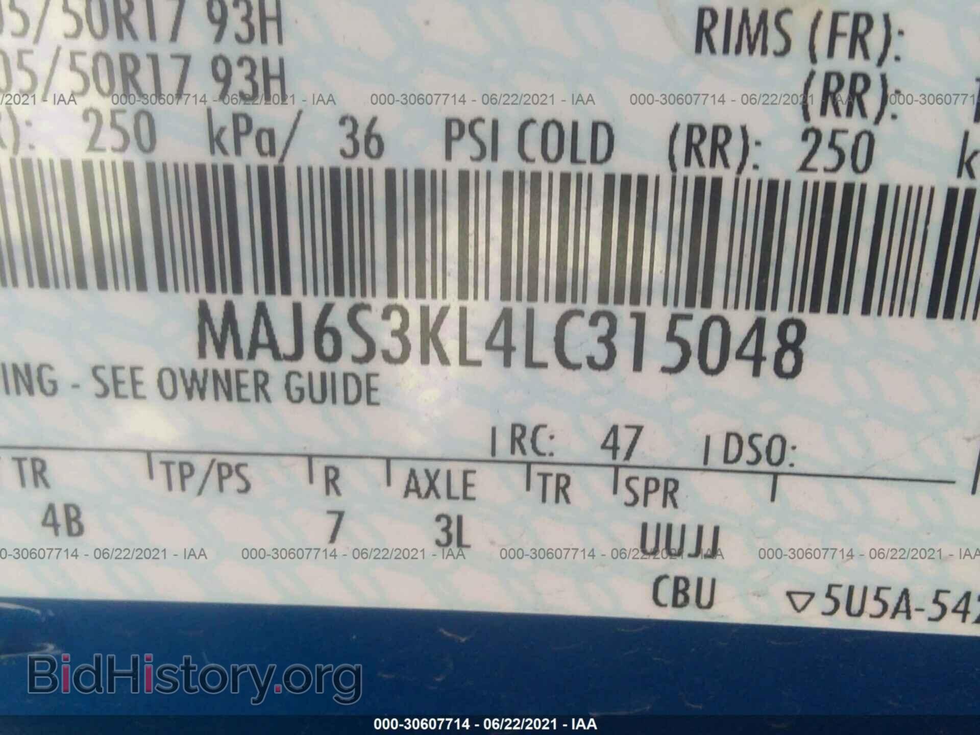 2020 FORD ECOSPORT - VIN: MAJ6S3KL4LC315048 - Фото 9