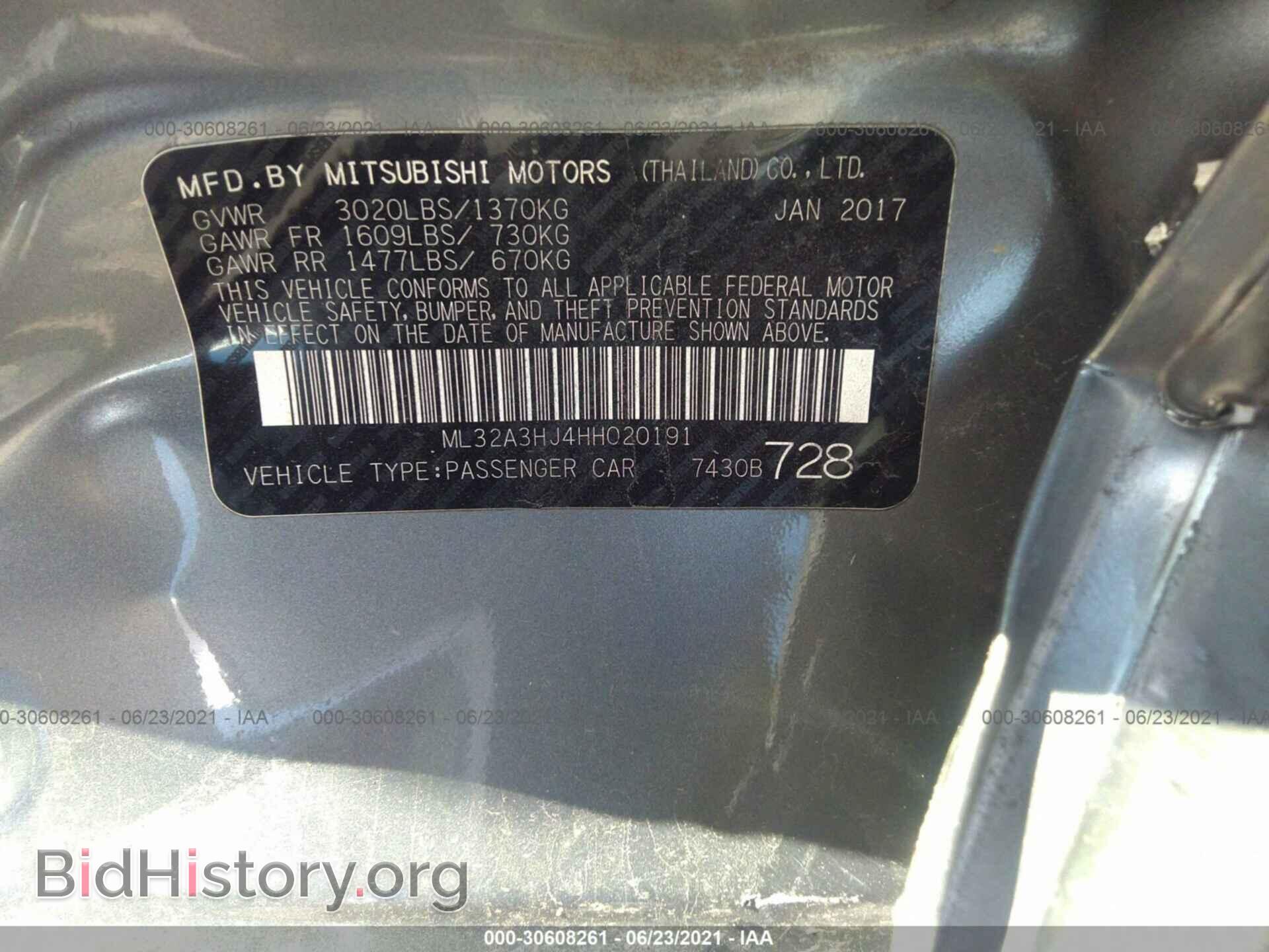 2017 MITSUBISHI MIRAGE - VIN: ML32A3HJ4HH020191 - Фото 9