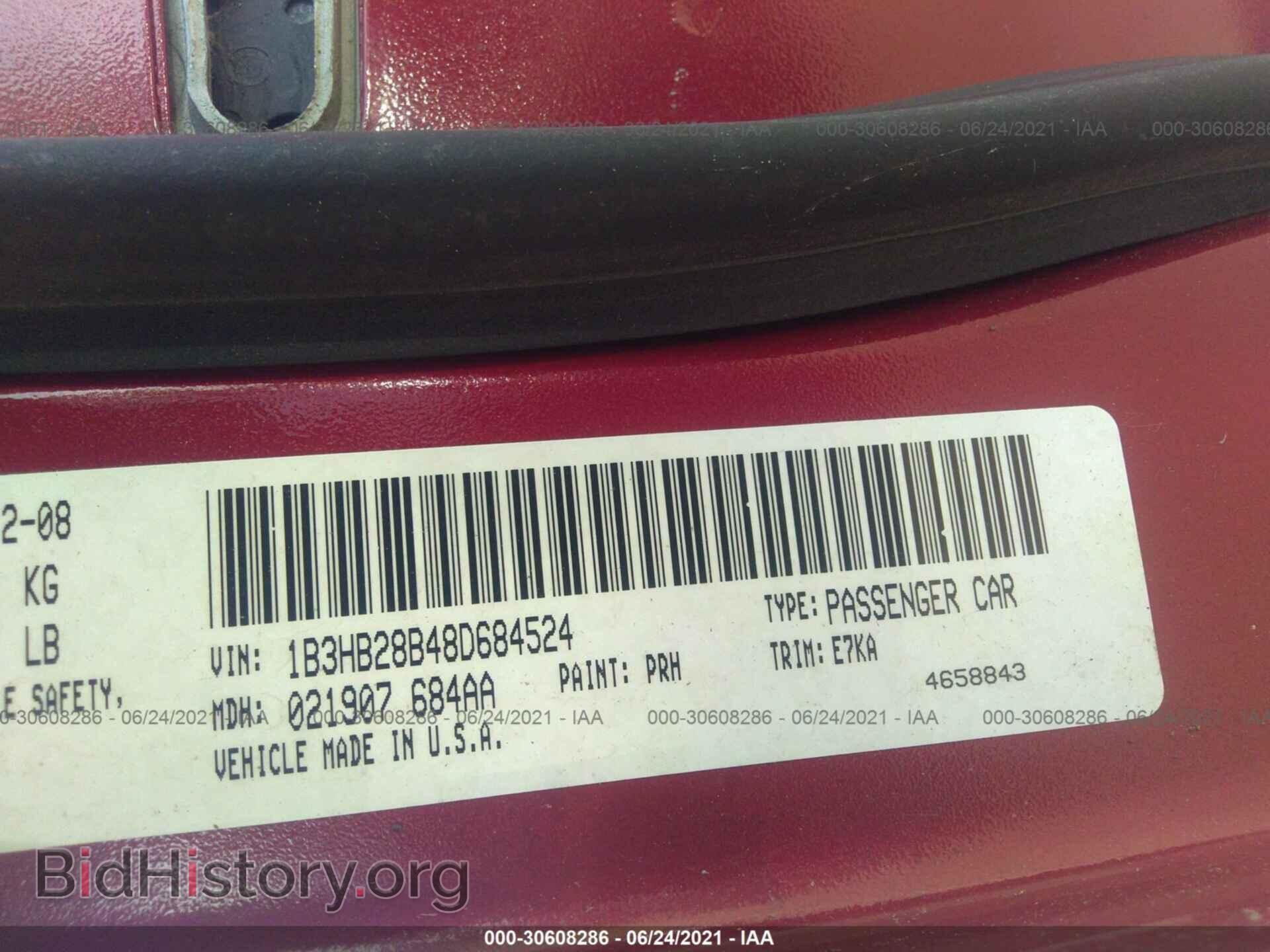 2008 DODGE CALIBER - VIN: 1B3HB28B48D684524 - Фото 9