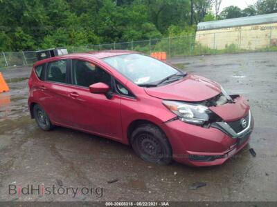 2017 Nissan VERSA NOTE SV, красный — VIN 3N1CE2CP0HL358686, IAAI