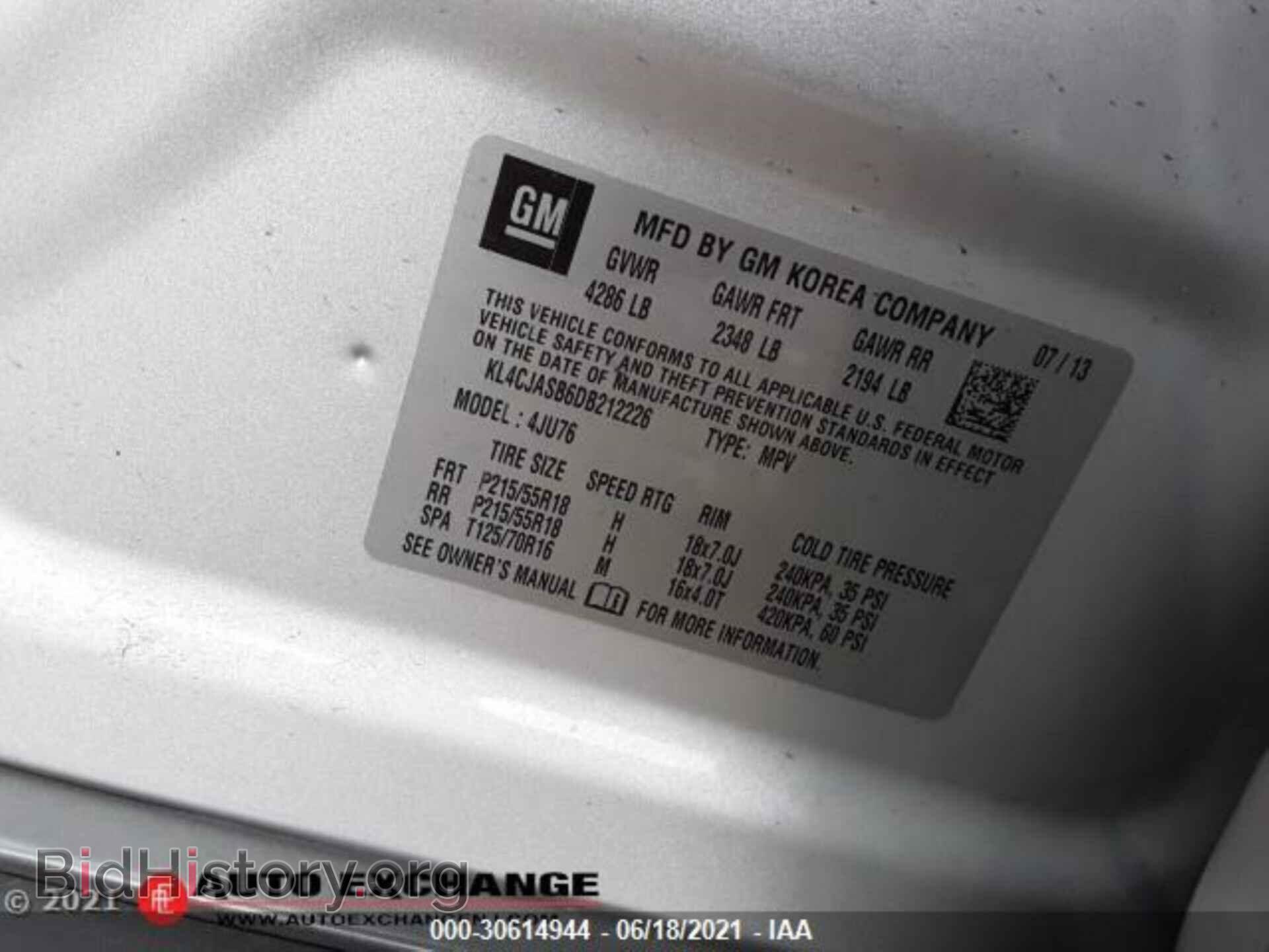 2013 BUICK ENCORE - VIN: KL4CJASB6DB212226 - Photo 14