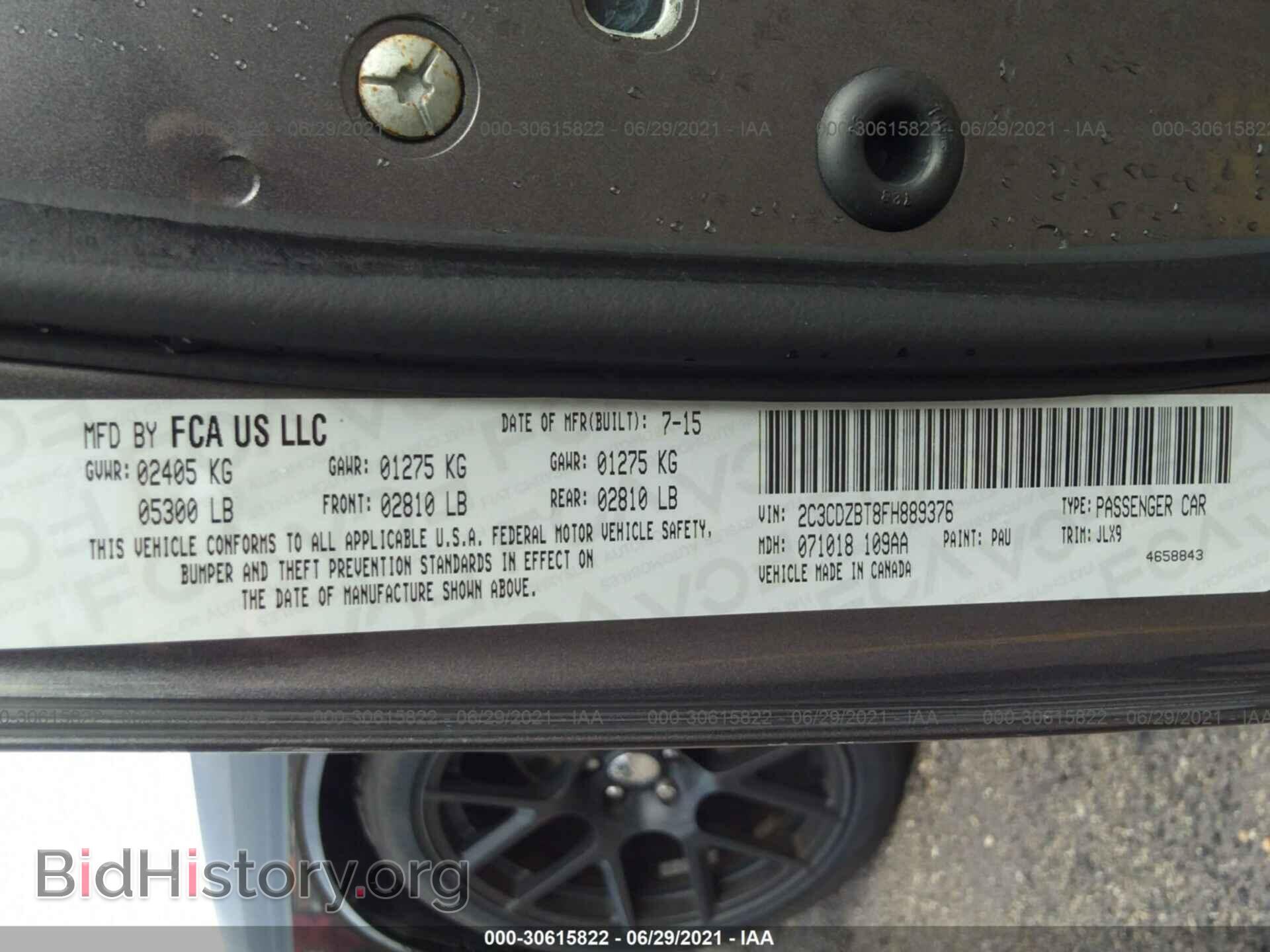2015 DODGE CHALLENGER - VIN: 2C3CDZBT8FH889376 - Photo 9
