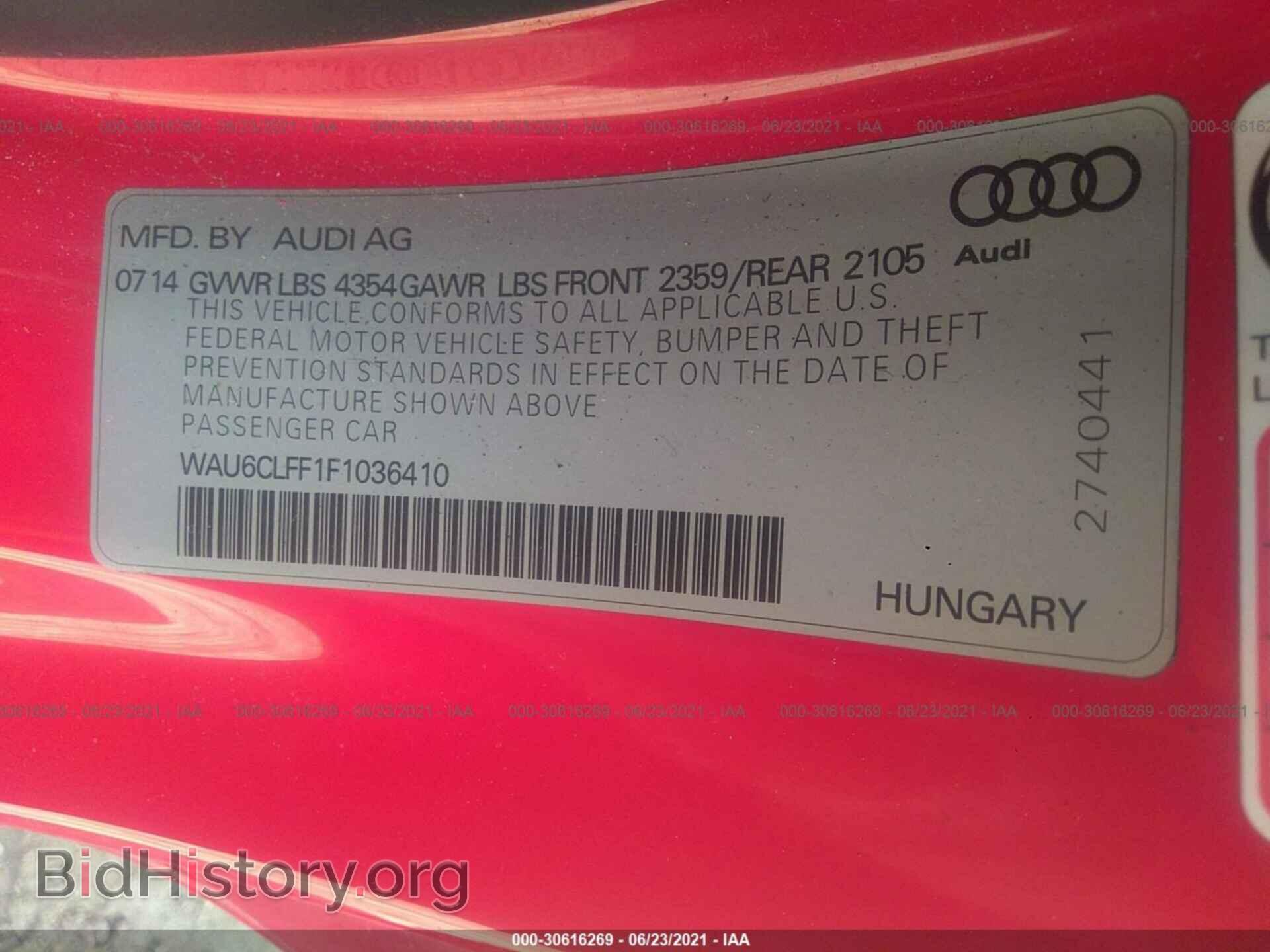 2015 AUDI A3 - VIN: WAU6CLFF1F1036410 - Фото 9