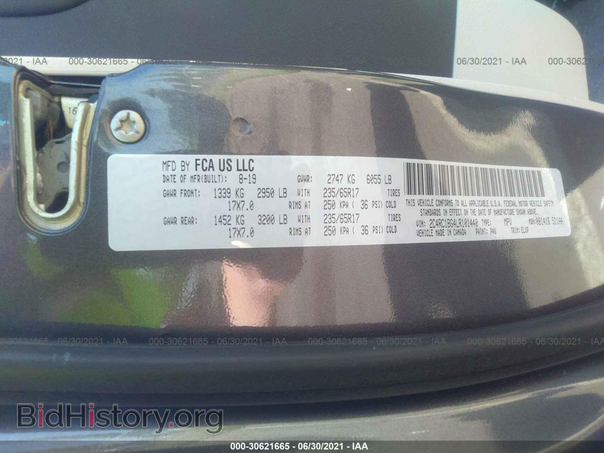 2020 CHRYSLER PACIFICA - VIN: 2C4RC1BG4LR101440 - Фото 9