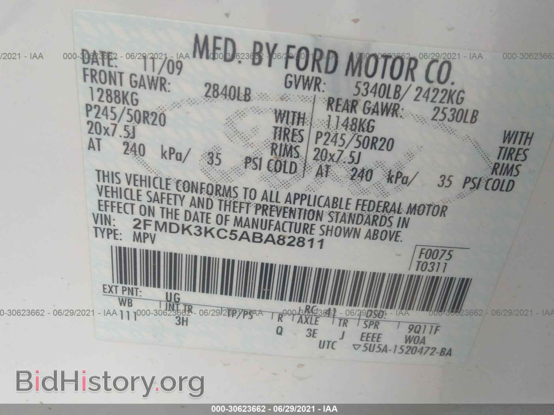 2010 FORD EDGE - VIN: 2FMDK3KC5ABA82811 - Photo 9