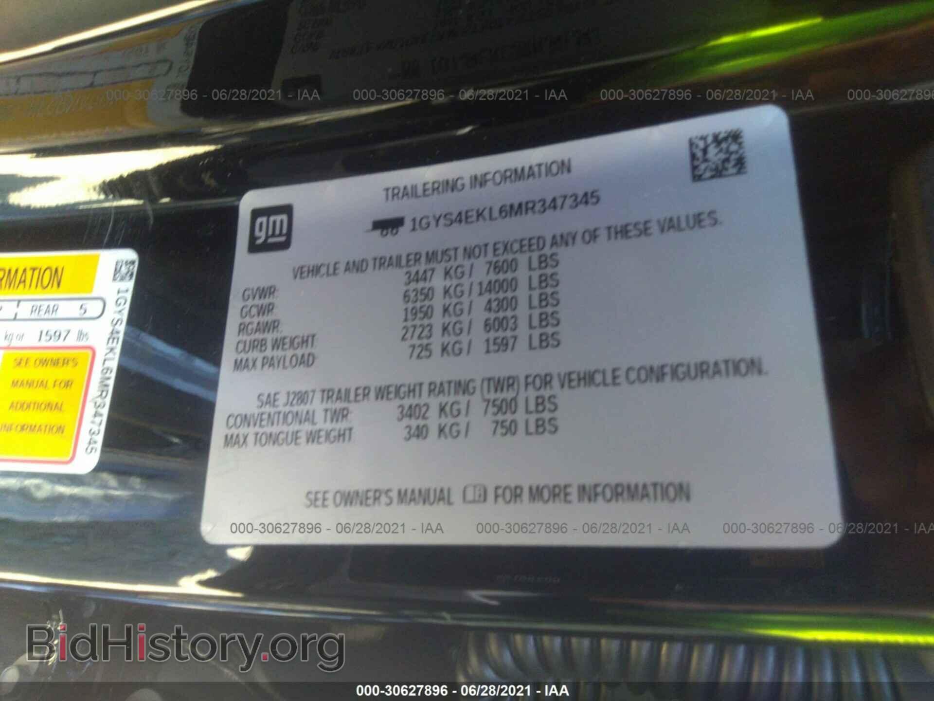 2021 CADILLAC ESCALADE - VIN: 1GYS4EKL6MR347345 - Фото 9