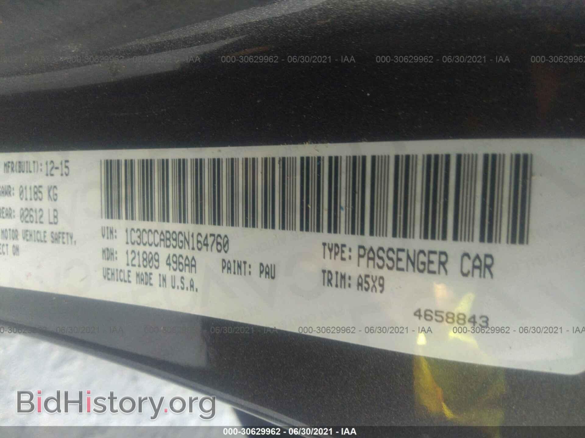 2016 CHRYSLER 200 - VIN: 1C3CCCAB9GN164760 - Photo 9