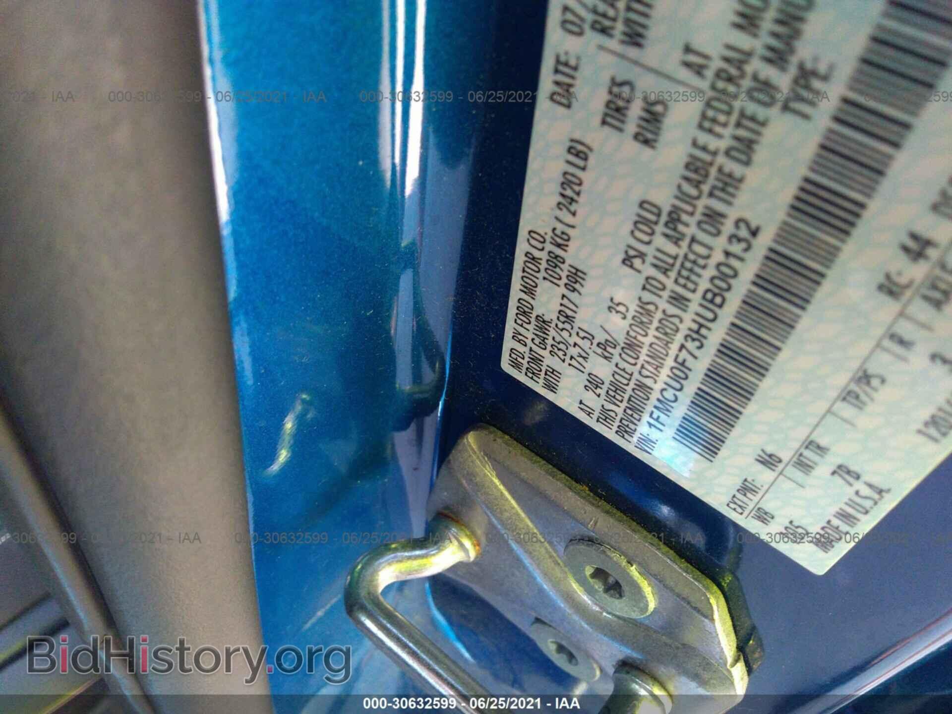 2017 FORD ESCAPE - VIN: 1FMCU0F73HUB00132 - Photo 9