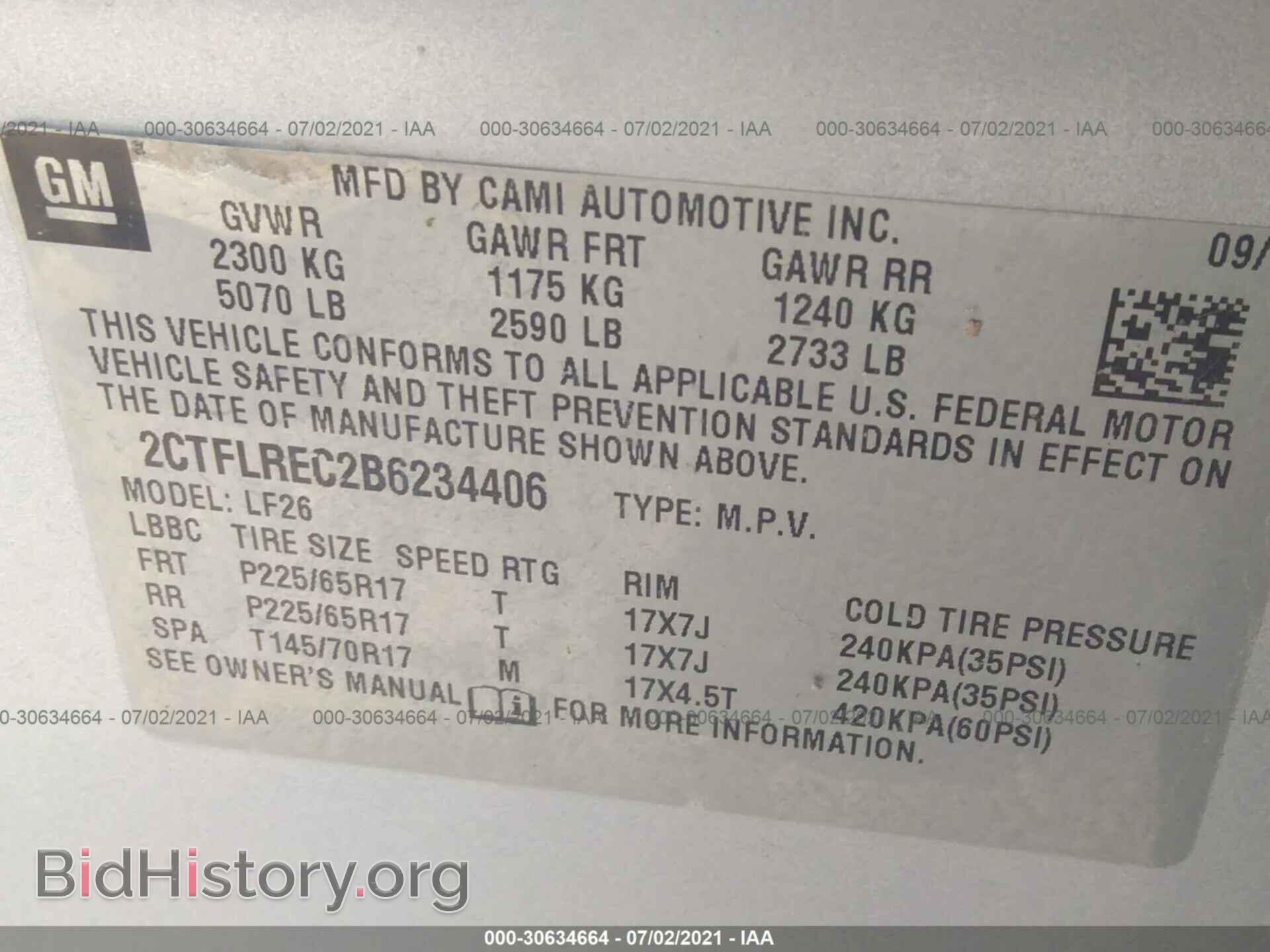 2011 GMC TERRAIN - VIN: 2CTFLREC2B6234406 - Photo 9