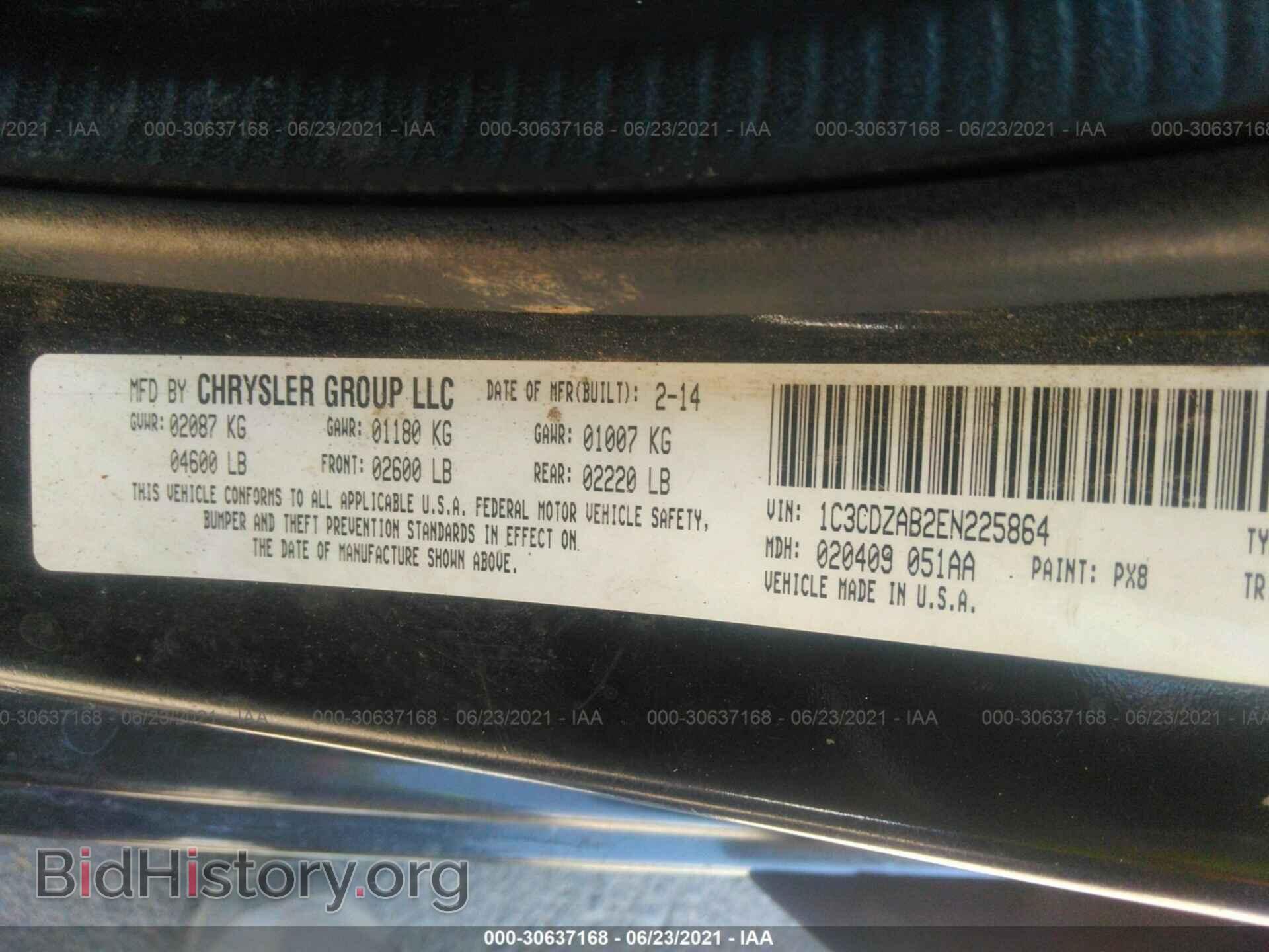 2014 DODGE AVENGER - VIN: 1C3CDZAB2EN225864 - Фото 9