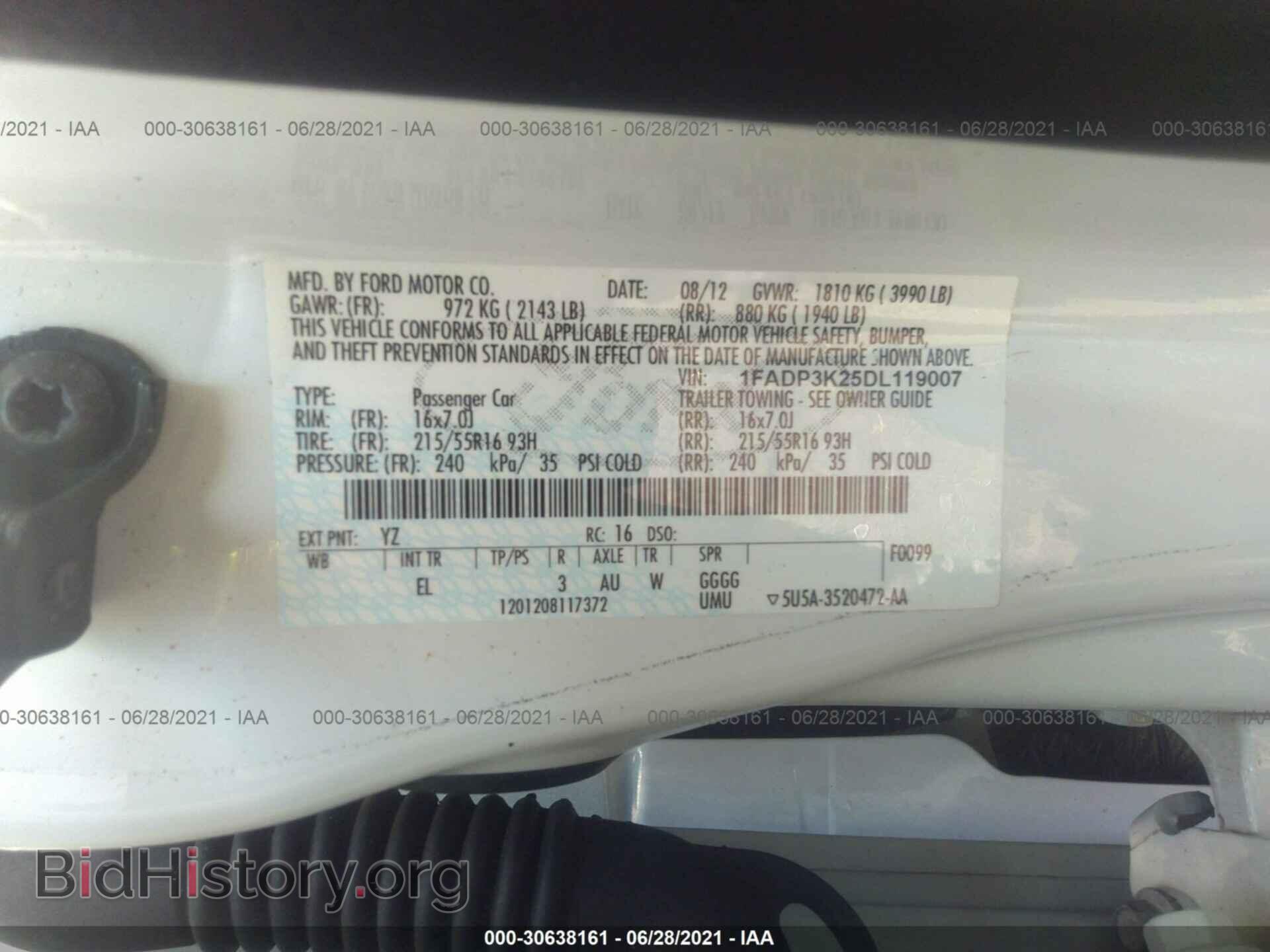 2013 FORD FOCUS - VIN: 1FADP3K25DL119007 - Фото 9