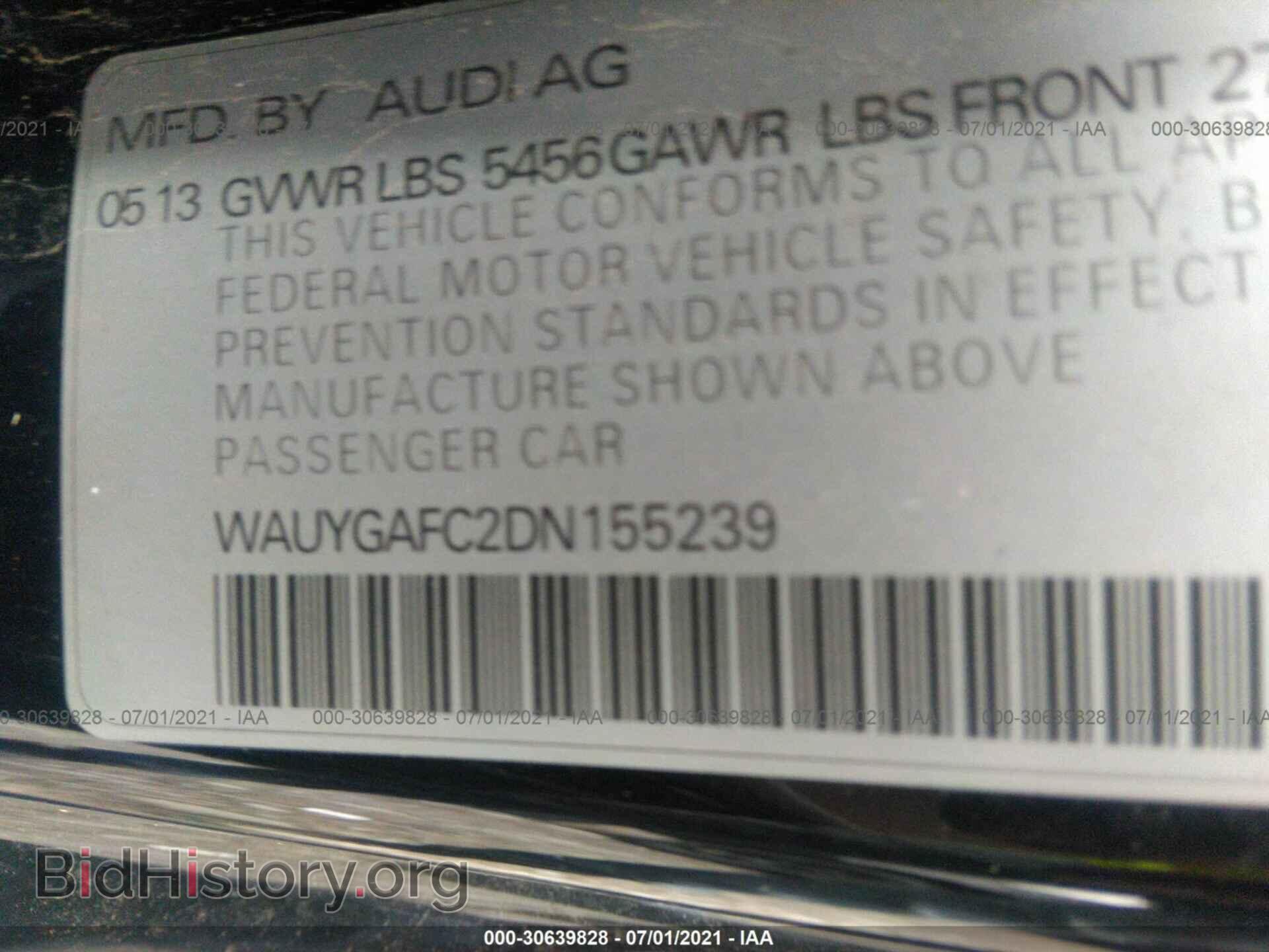 2013 AUDI A7 - VIN: WAUYGAFC2DN155239 - Photo 9