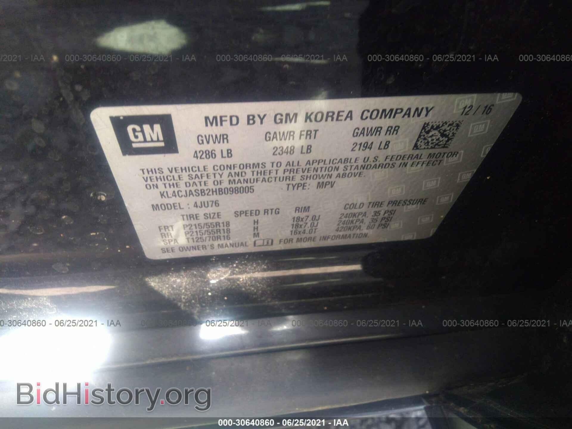 2017 BUICK ENCORE - VIN: KL4CJASB2HB098005 - Photo 9