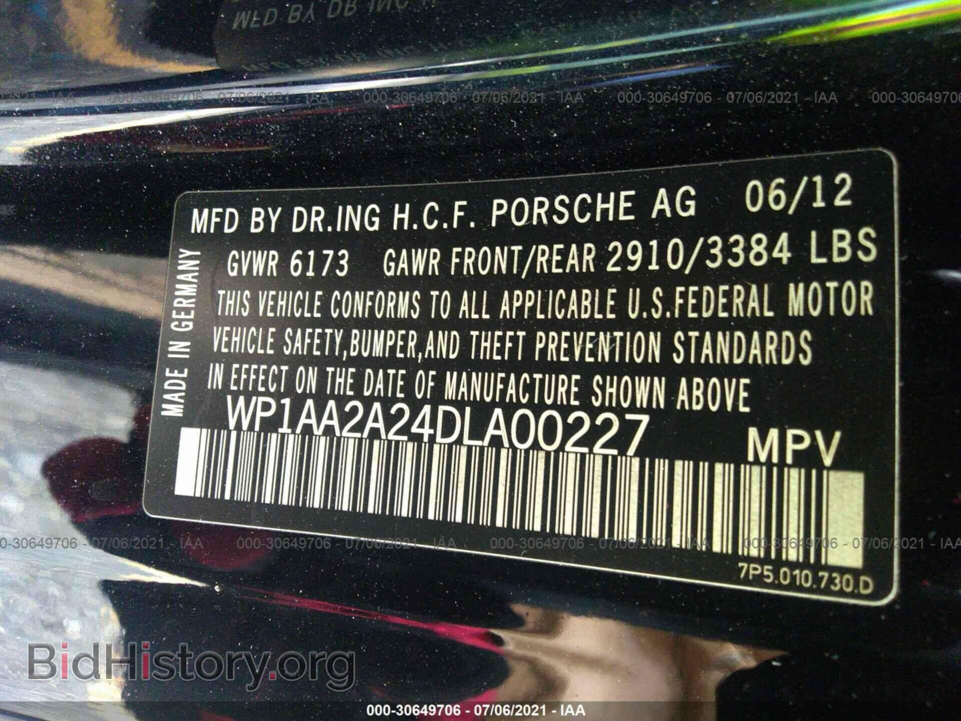 2013 PORSCHE CAYENNE - VIN: WP1AA2A24DLA00227 - Photo 9