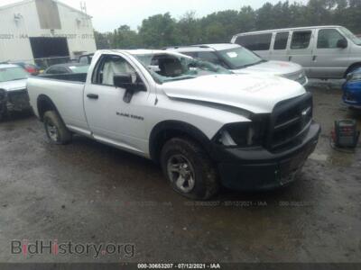 2012 RAM 1500 ST, white — VIN 3C6JD7DPXCG201601, IAAI