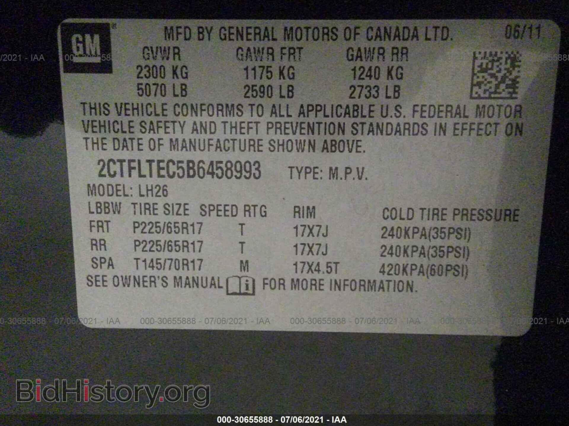 2011 GMC TERRAIN - VIN: 2CTFLTEC5B6458993 - Фото 9