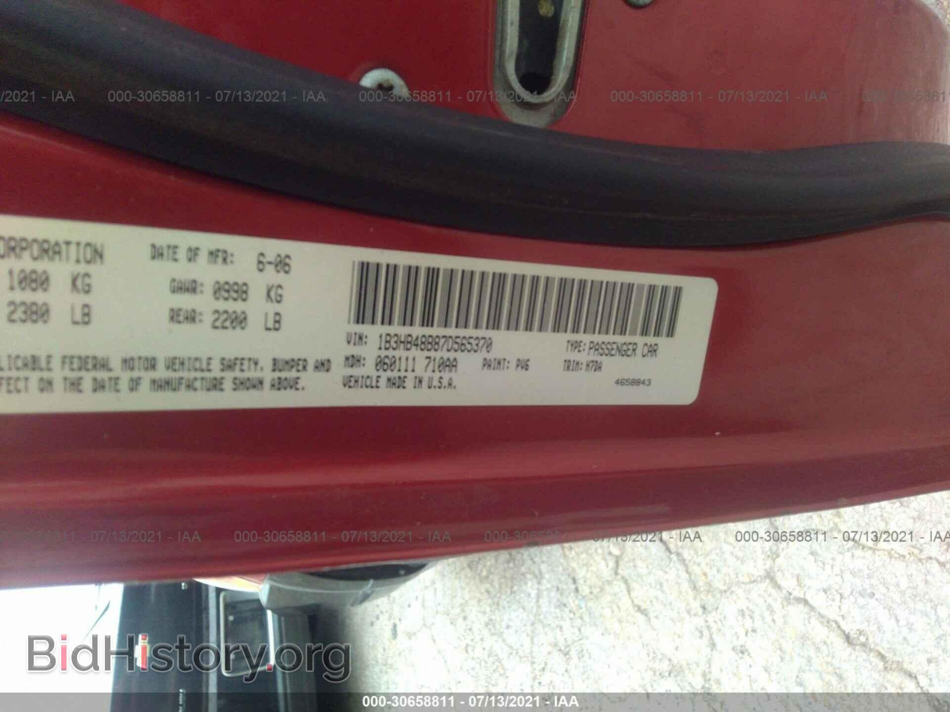 2007 DODGE CALIBER - VIN: 1B3HB48B87D565370 - Photo 9