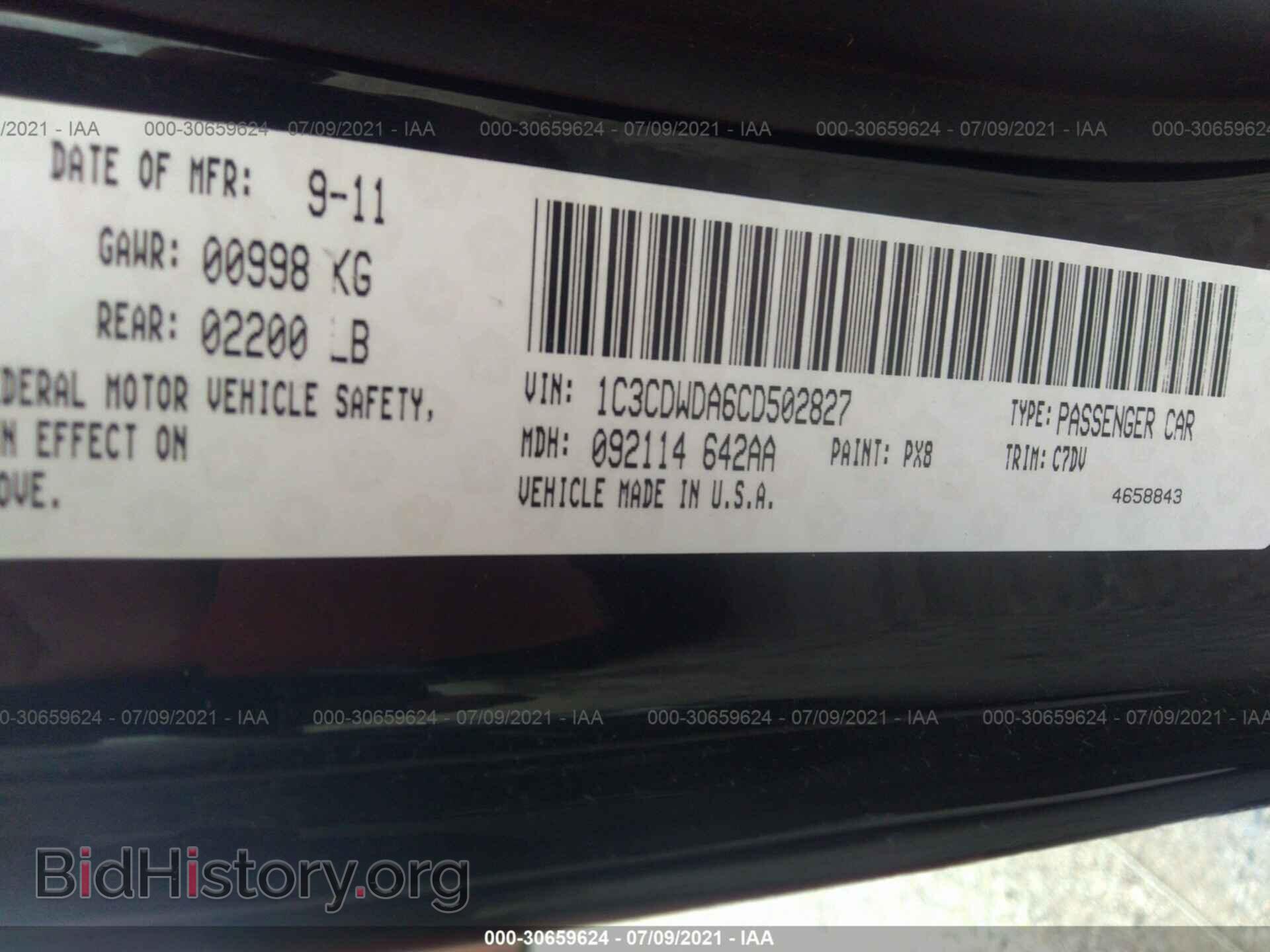 2012 DODGE CALIBER - VIN: 1C3CDWDA6CD502827 - Photo 9