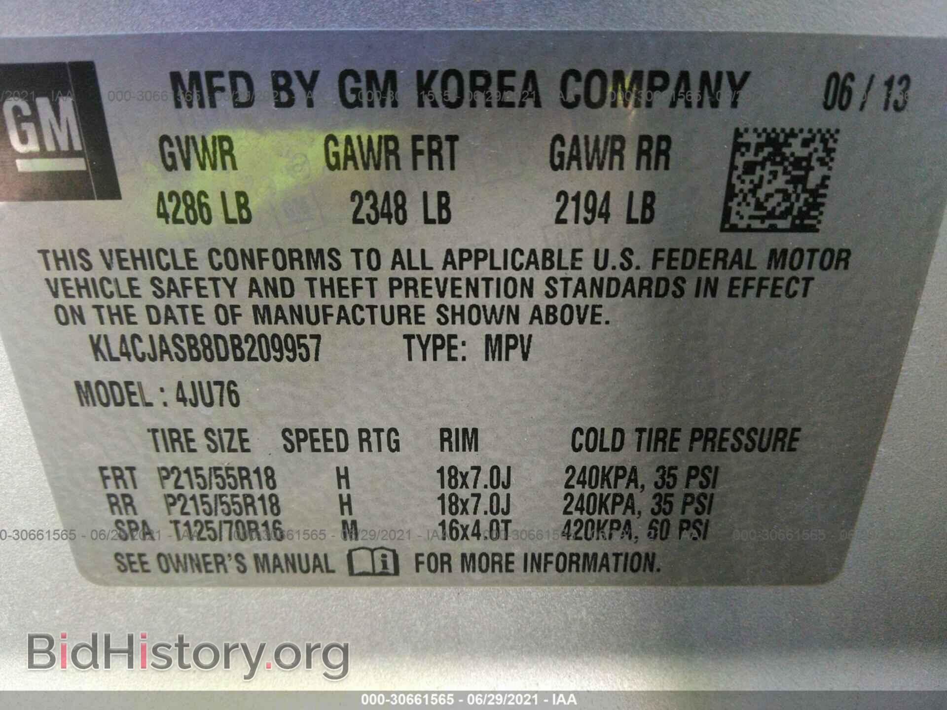 2013 BUICK ENCORE - VIN: KL4CJASB8DB209957 - Photo 9