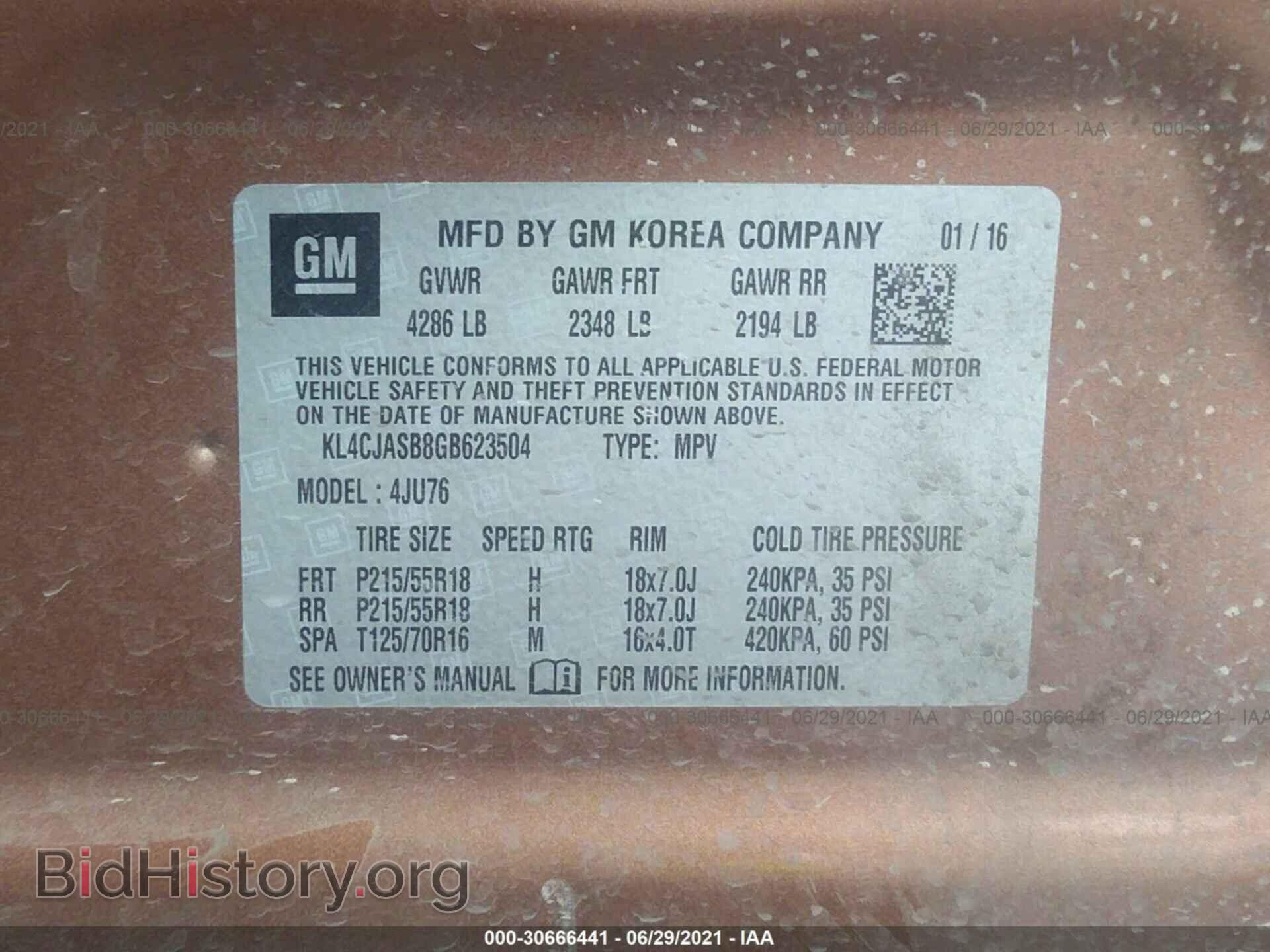 2016 BUICK ENCORE - VIN: KL4CJASB8GB623504 - Photo 9