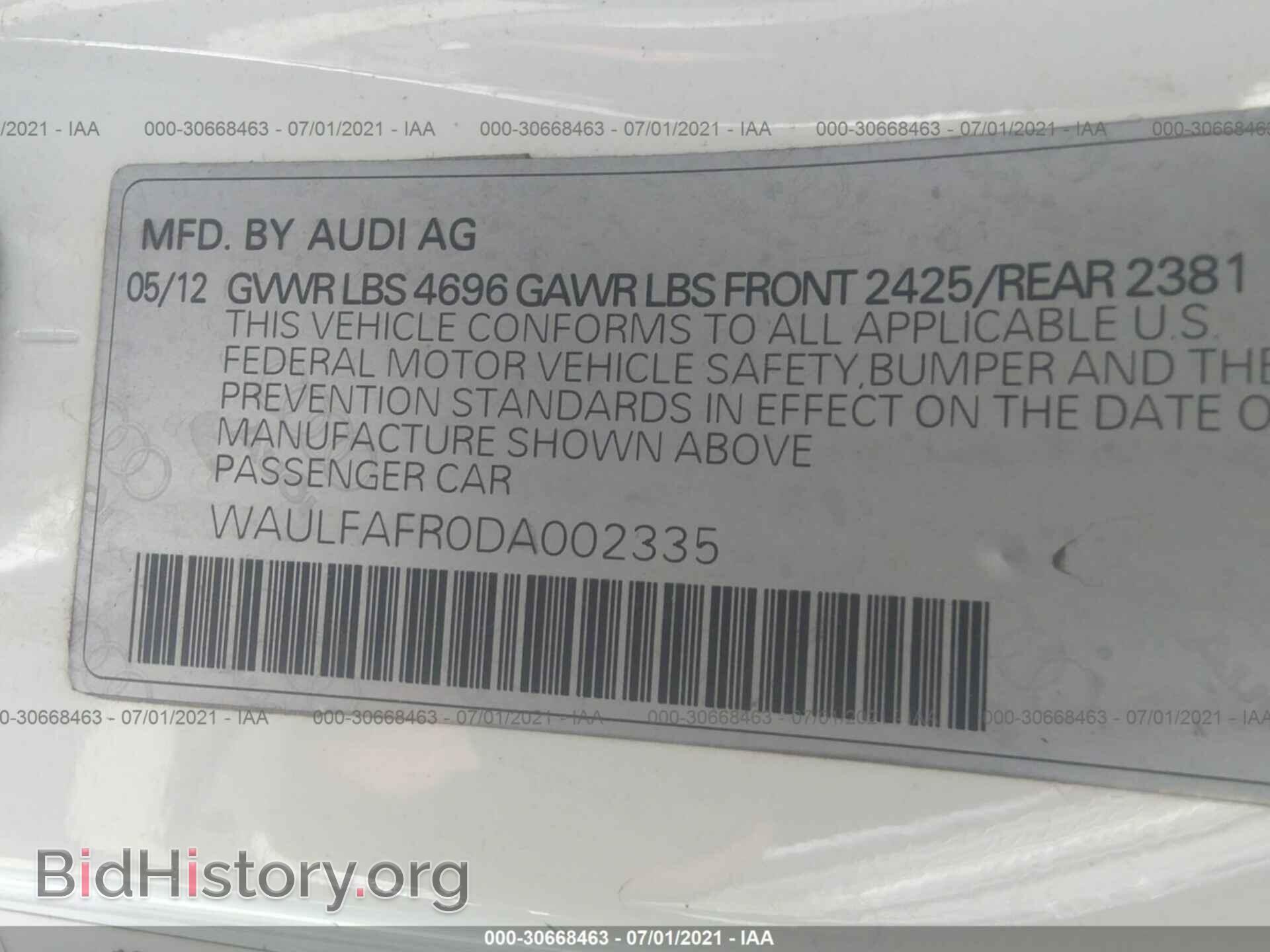 2013 AUDI A5 - VIN: WAULFAFR0DA002335 - Photo 9