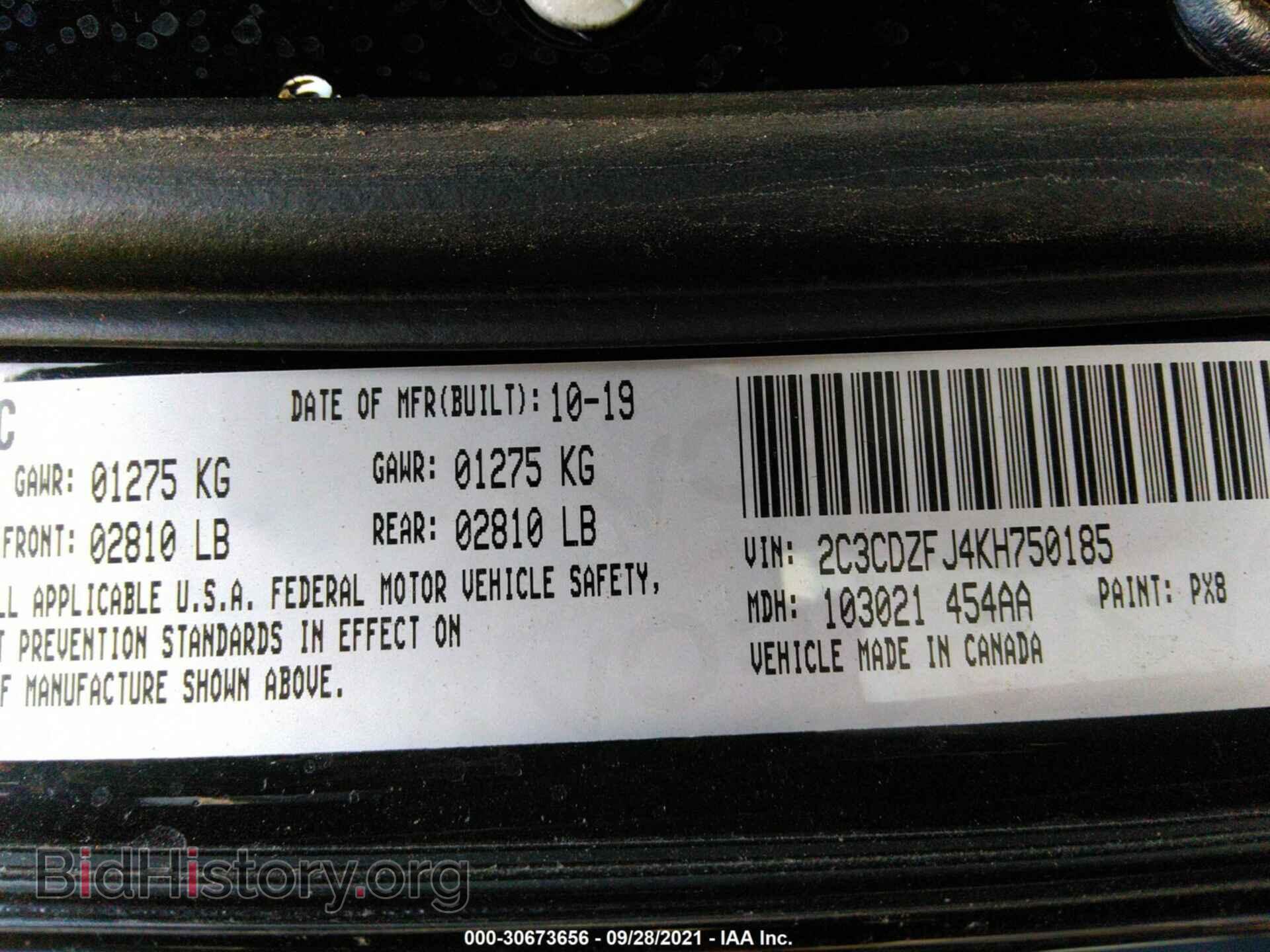 2019 DODGE CHALLENGER - VIN: 2C3CDZFJ4KH750185 - Photo 9