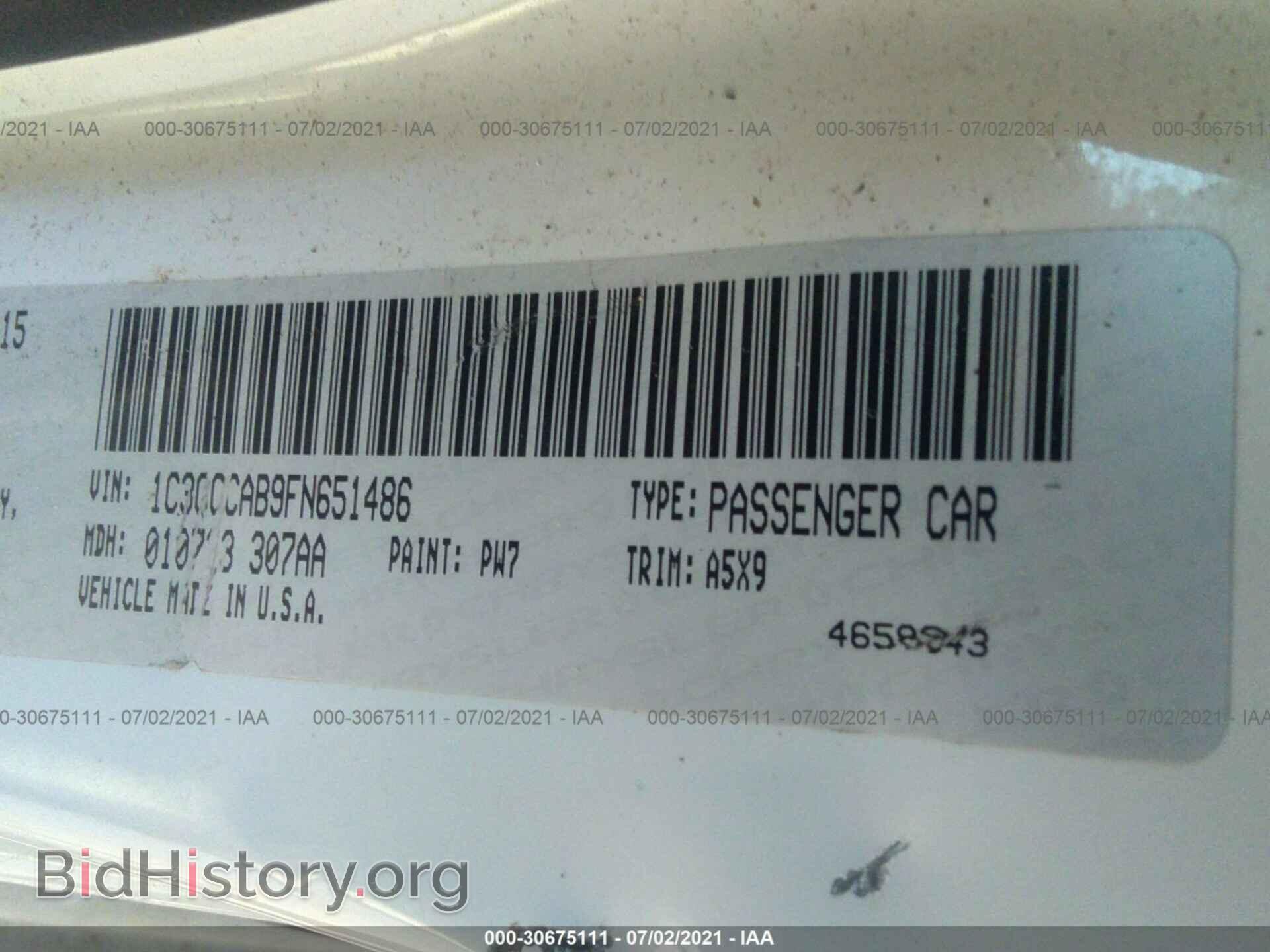 2015 CHRYSLER 200 - VIN: 1C3CCCAB9FN651486 - Photo 9