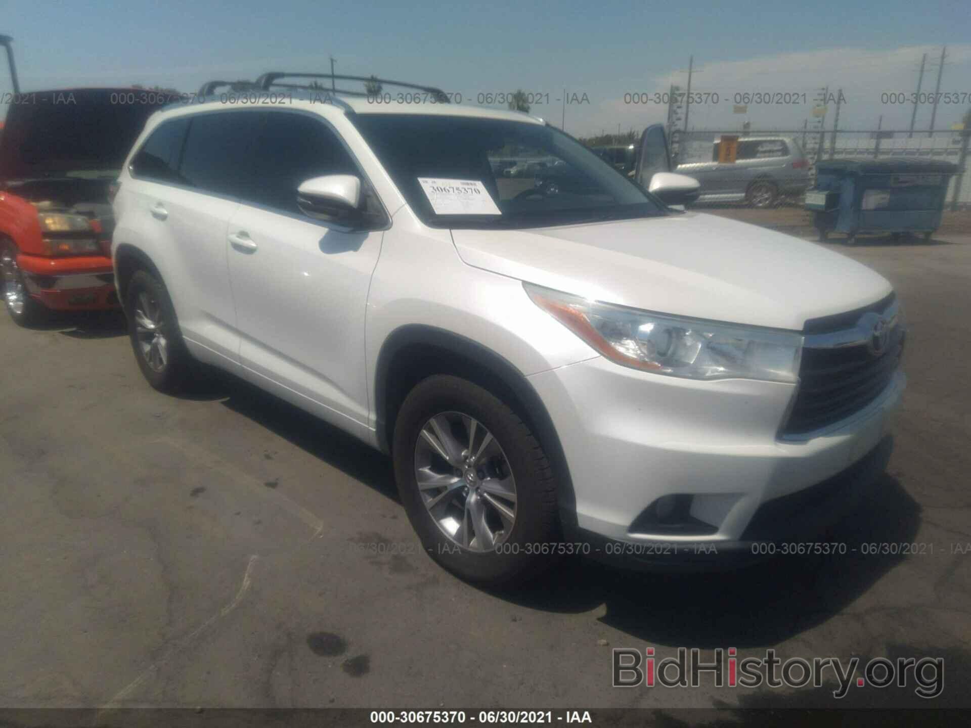 Photo 5TDKKRFH8ES010123 - TOYOTA HIGHLANDER 2014