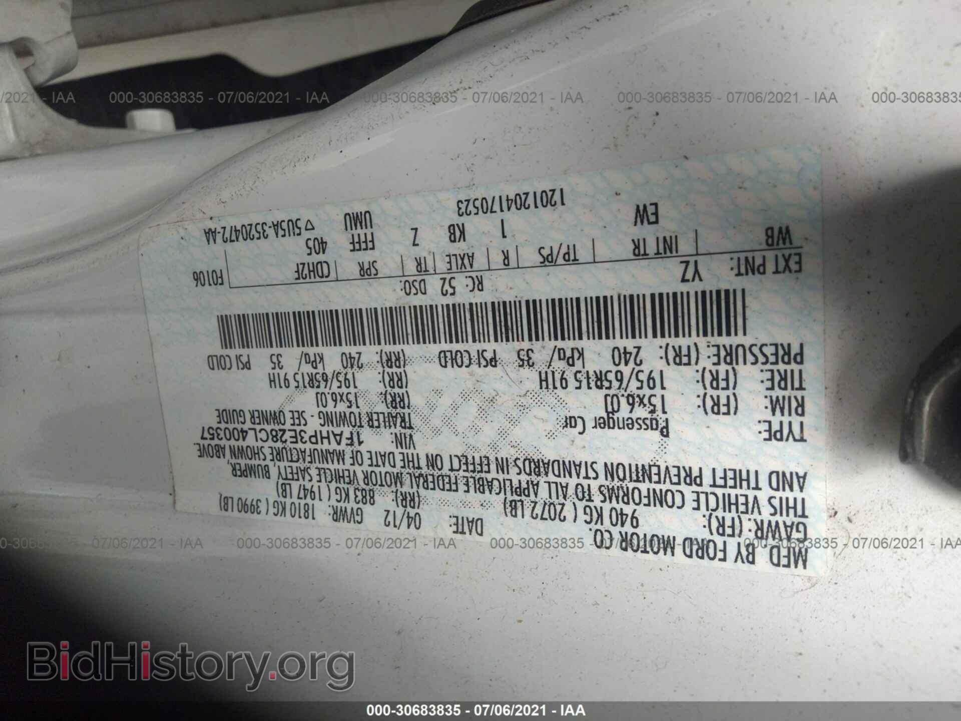 2012 FORD FOCUS - VIN: 1FAHP3E28CL400357 - Photo 9