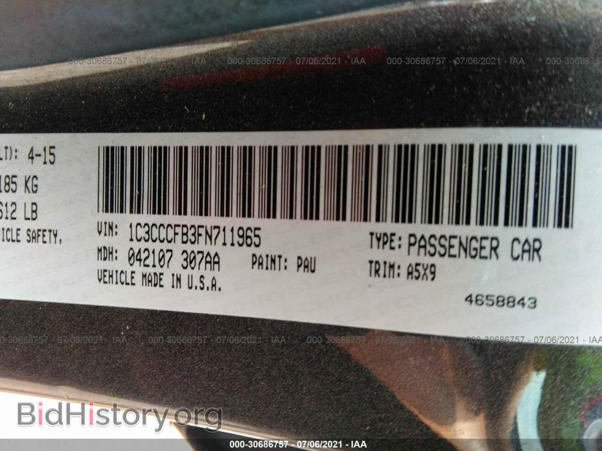 2015 CHRYSLER 200 - VIN: 1C3CCCFB3FN711965 - Фото 9