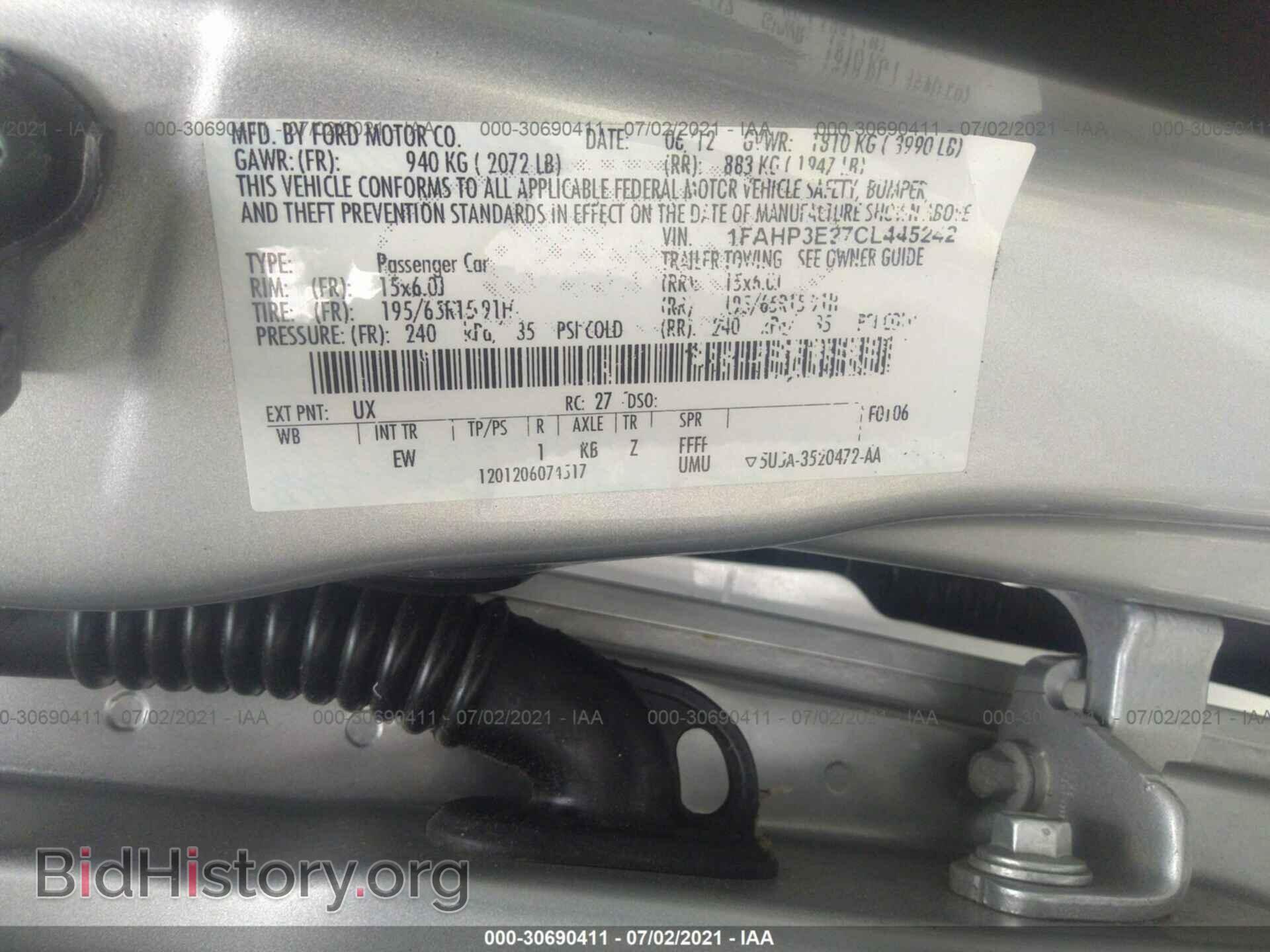 2012 FORD FOCUS - VIN: 1FAHP3E27CL445242 - Фото 9