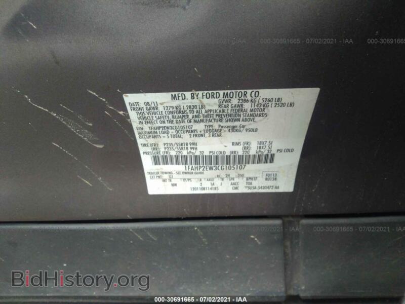 2012 Ford TAURUS (VIN 1FAHP2EW3CG105107) — photo 9 of 11