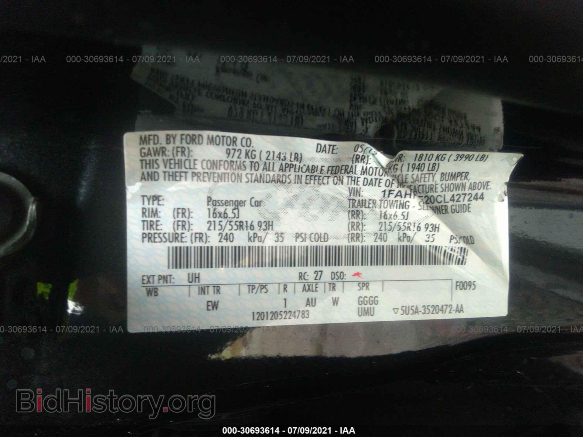 2012 FORD FOCUS - VIN: 1FAHP3F20CL427244 - Photo 9