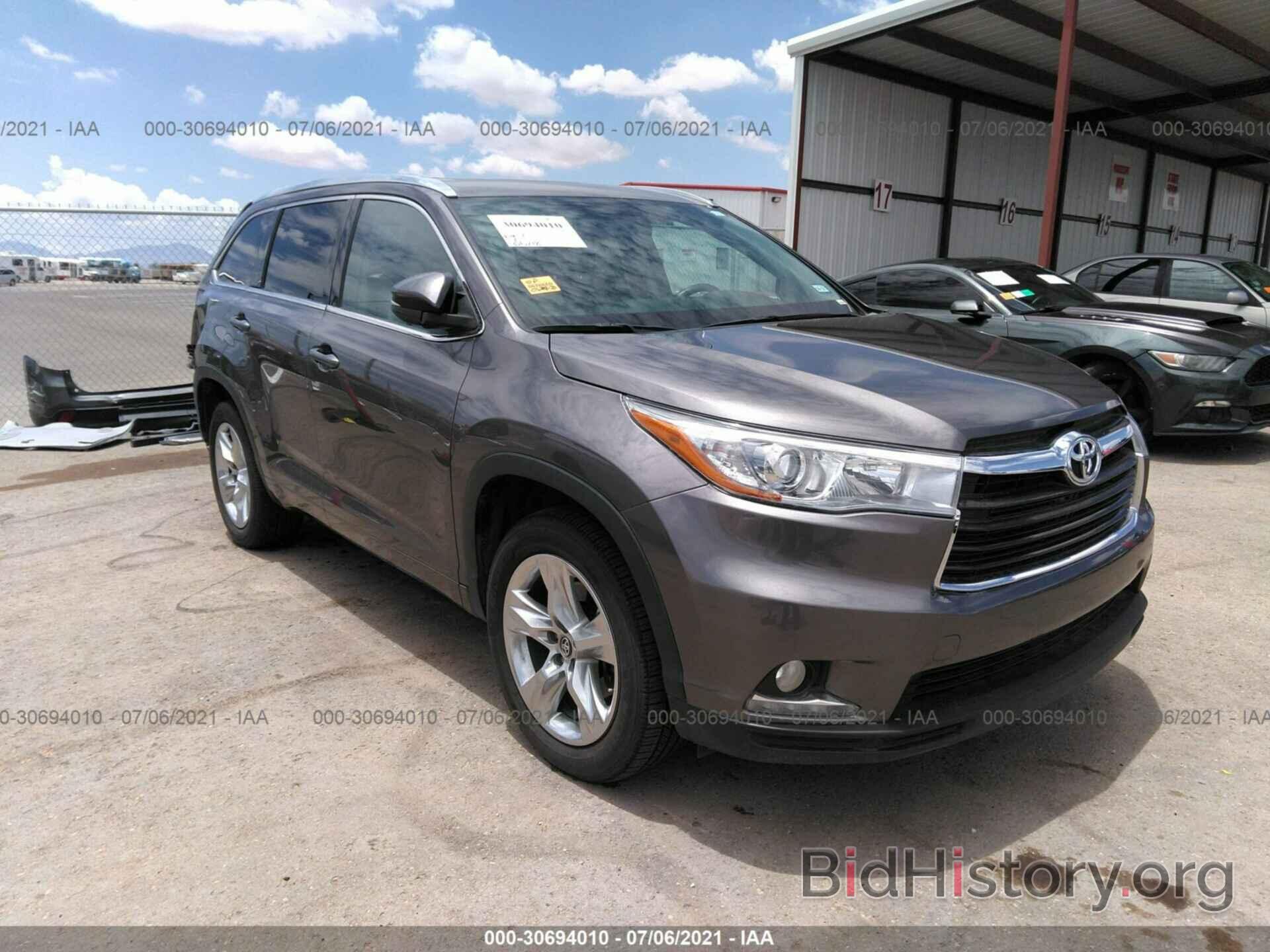 Photo 5TDYKRFH3GS157303 - TOYOTA HIGHLANDER 2016