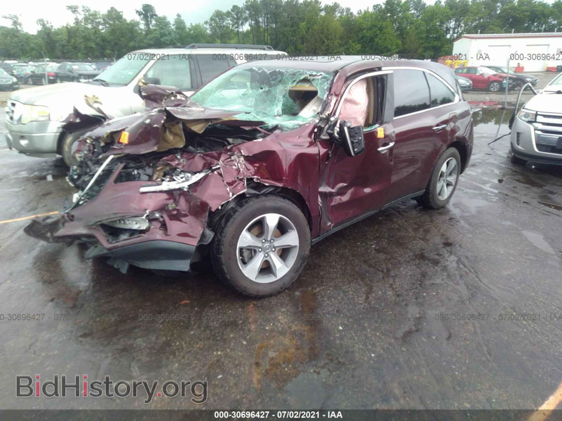 2014 ACURA MDX - VIN: 5FRYD4H27EB024162 - Фото 2