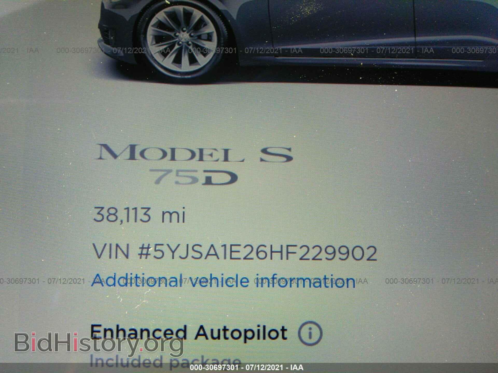 2017 TESLA MODEL S - VIN: 5YJSA1E26HF229902 - Photo 7