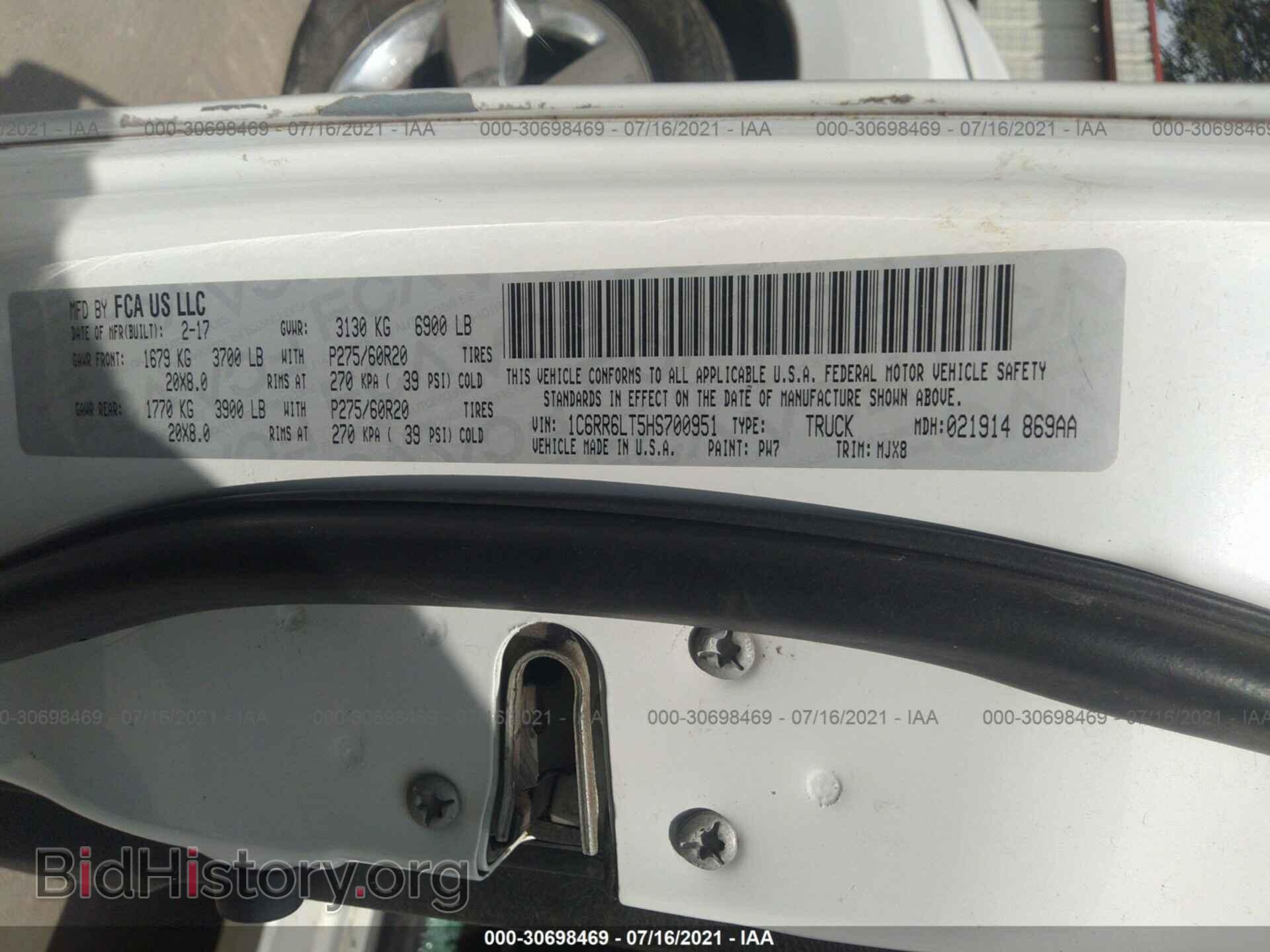 2017 RAM 1500 - VIN: 1C6RR6LT5HS700951 - Фото 9
